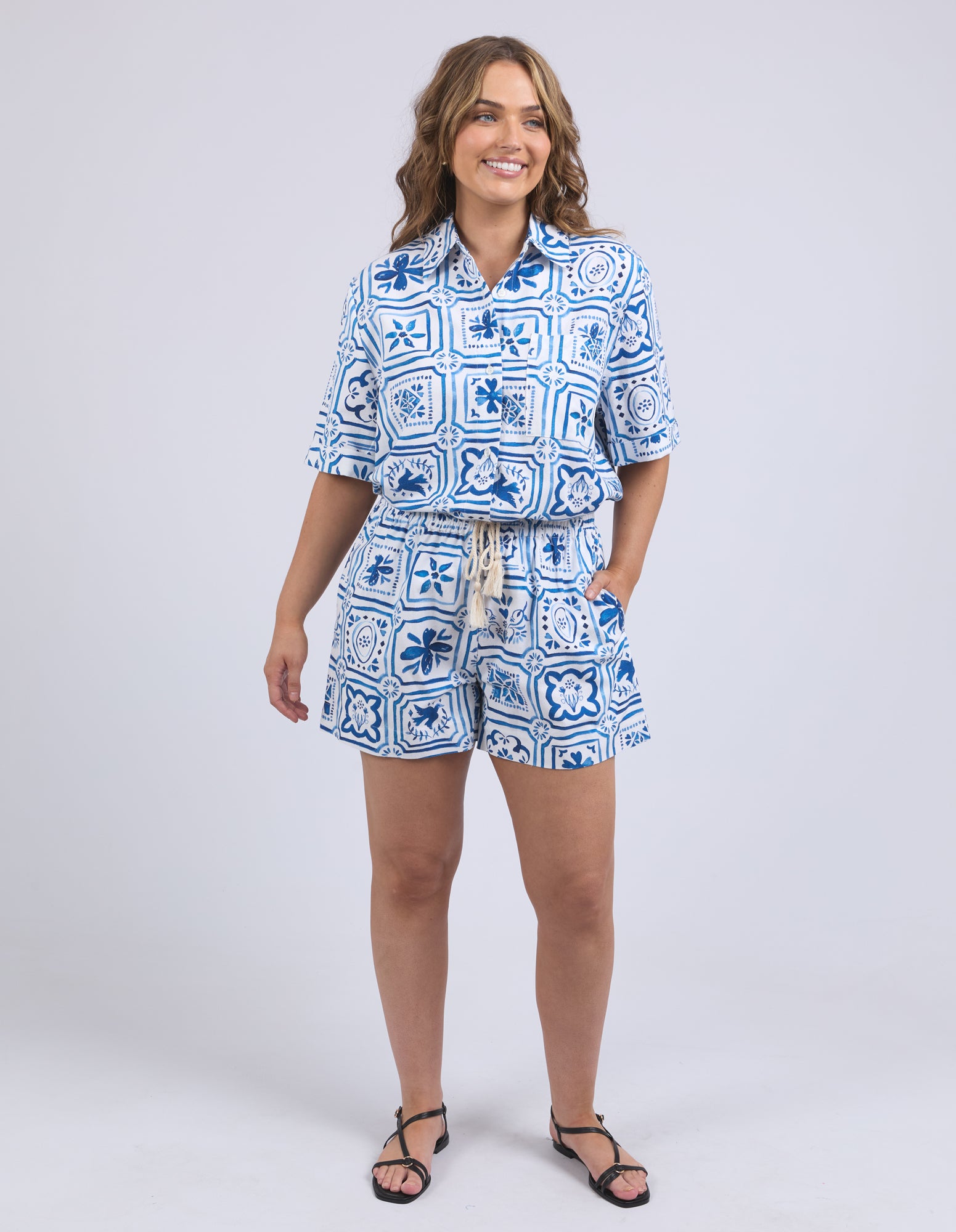 Dolce Tile Short Ocean Tile Print
