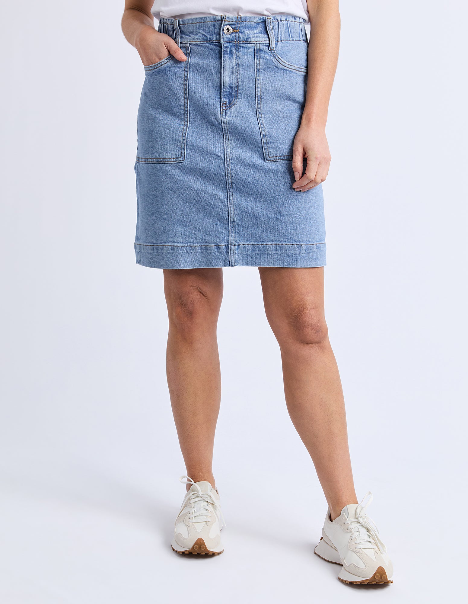 Atlas Denim Skirt Blue