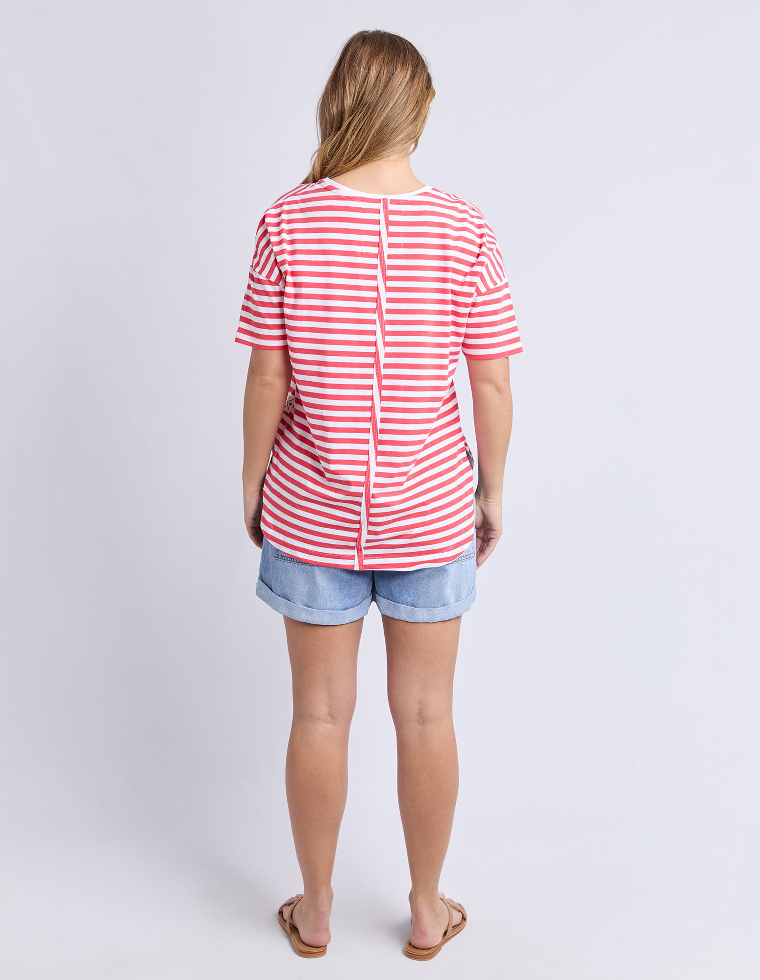 Lauren S/S Tee - Stripe Cayenne