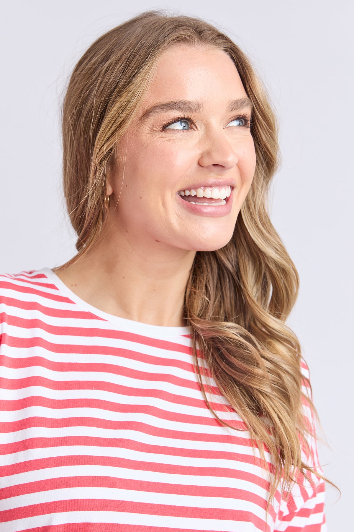 Lauren S/S Tee - Stripe Cayenne