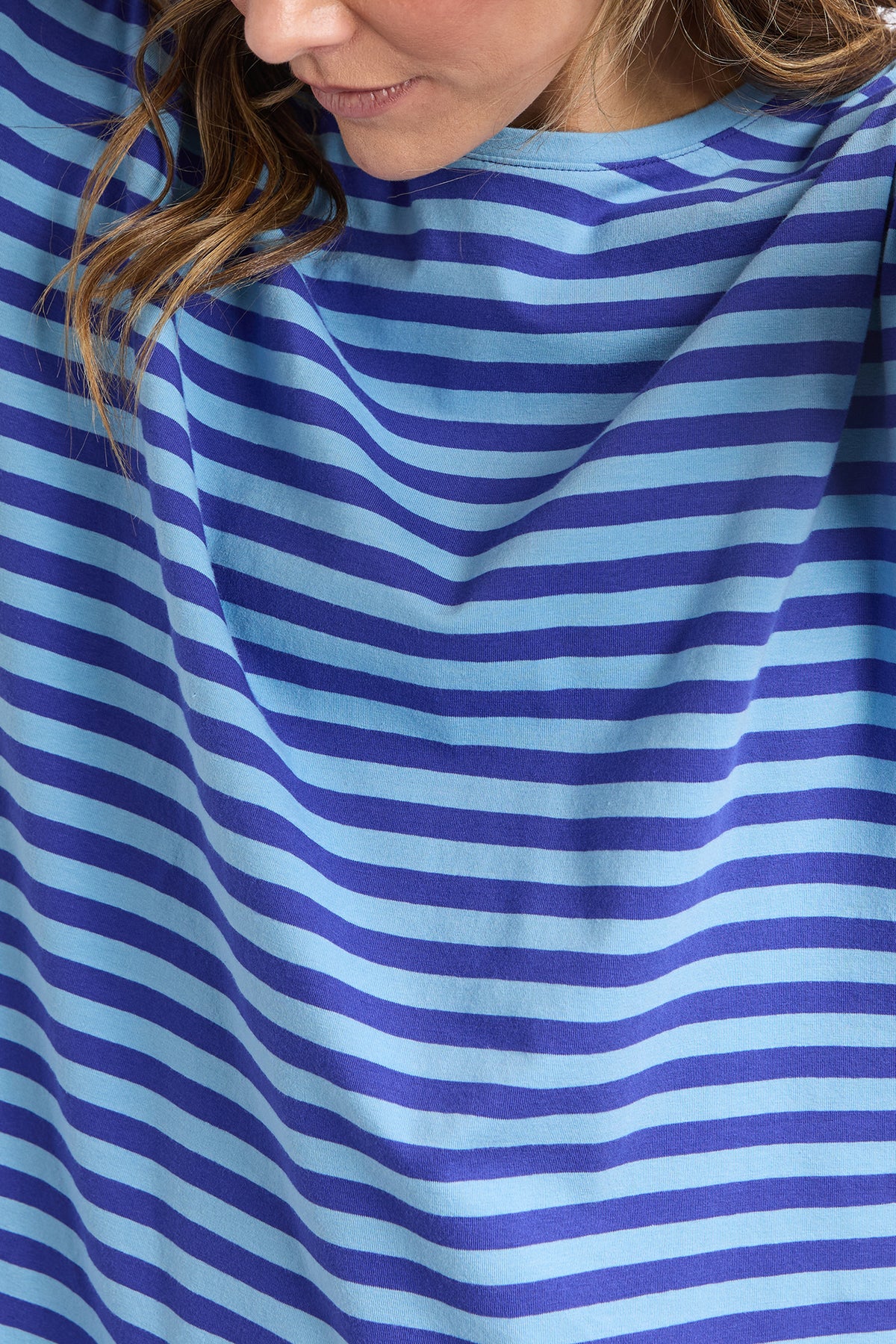 Lauren S/S Tee - Ocean Blue Stripe