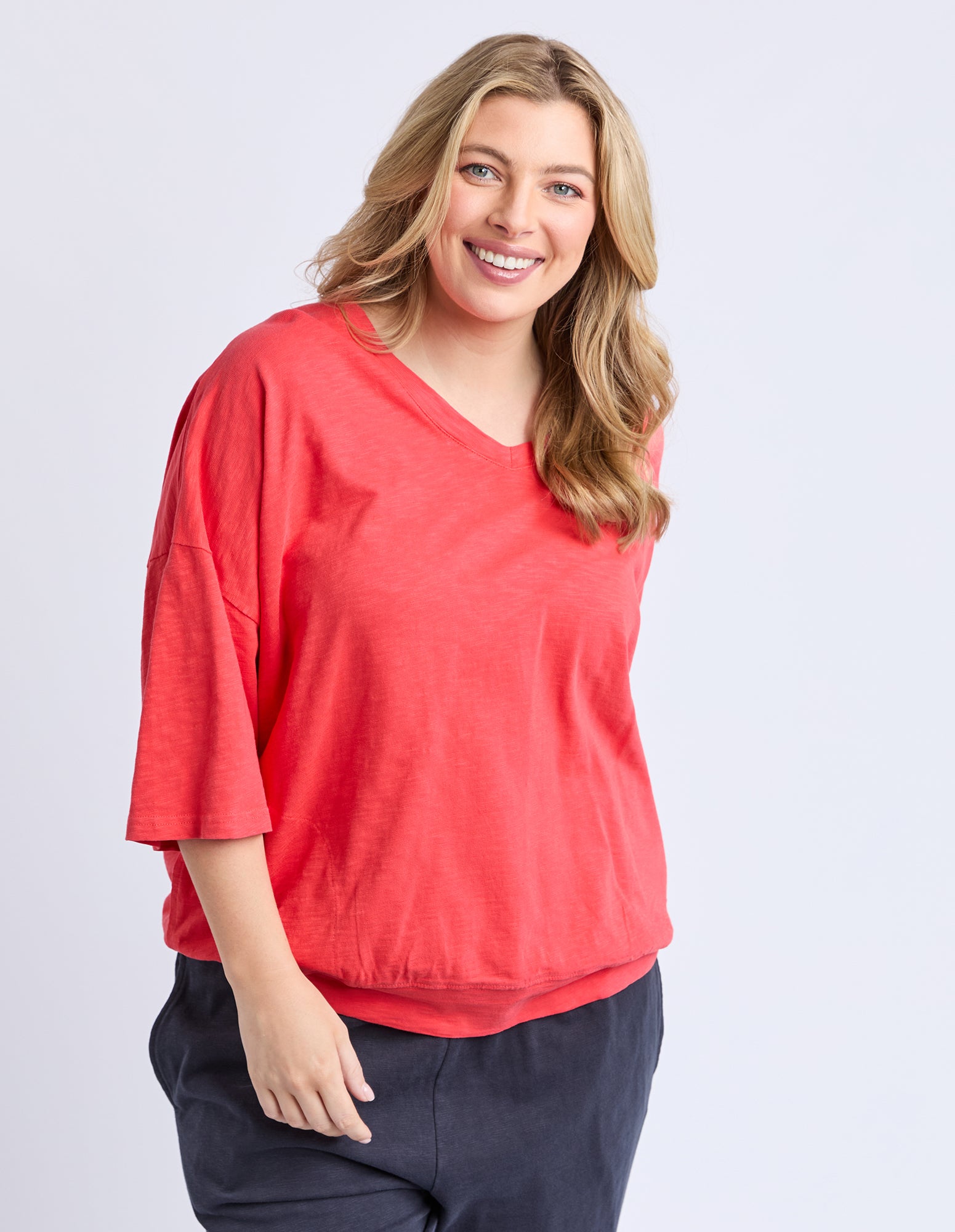 Mazie Vee Neck Cayenne