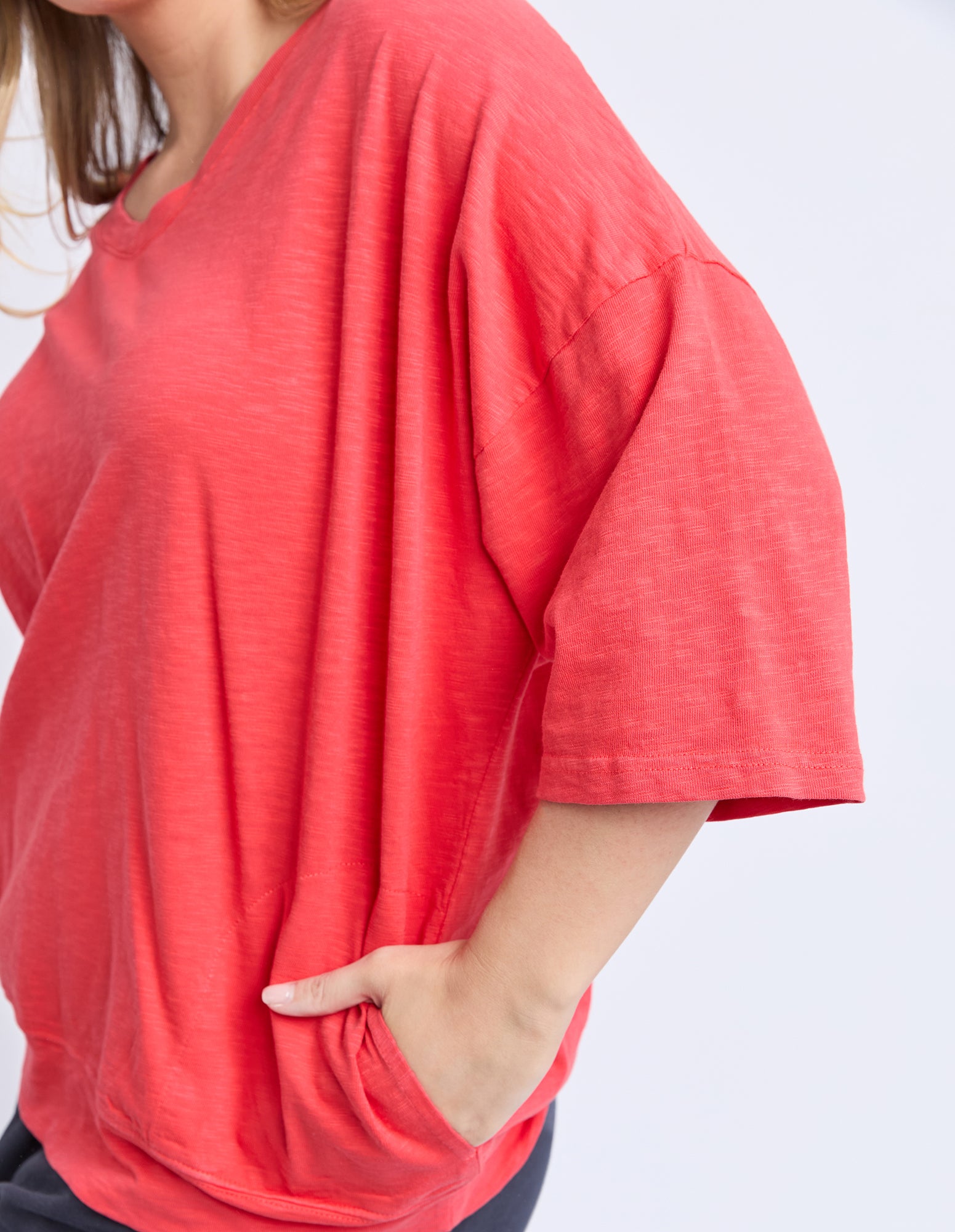 Mazie Vee Neck Cayenne