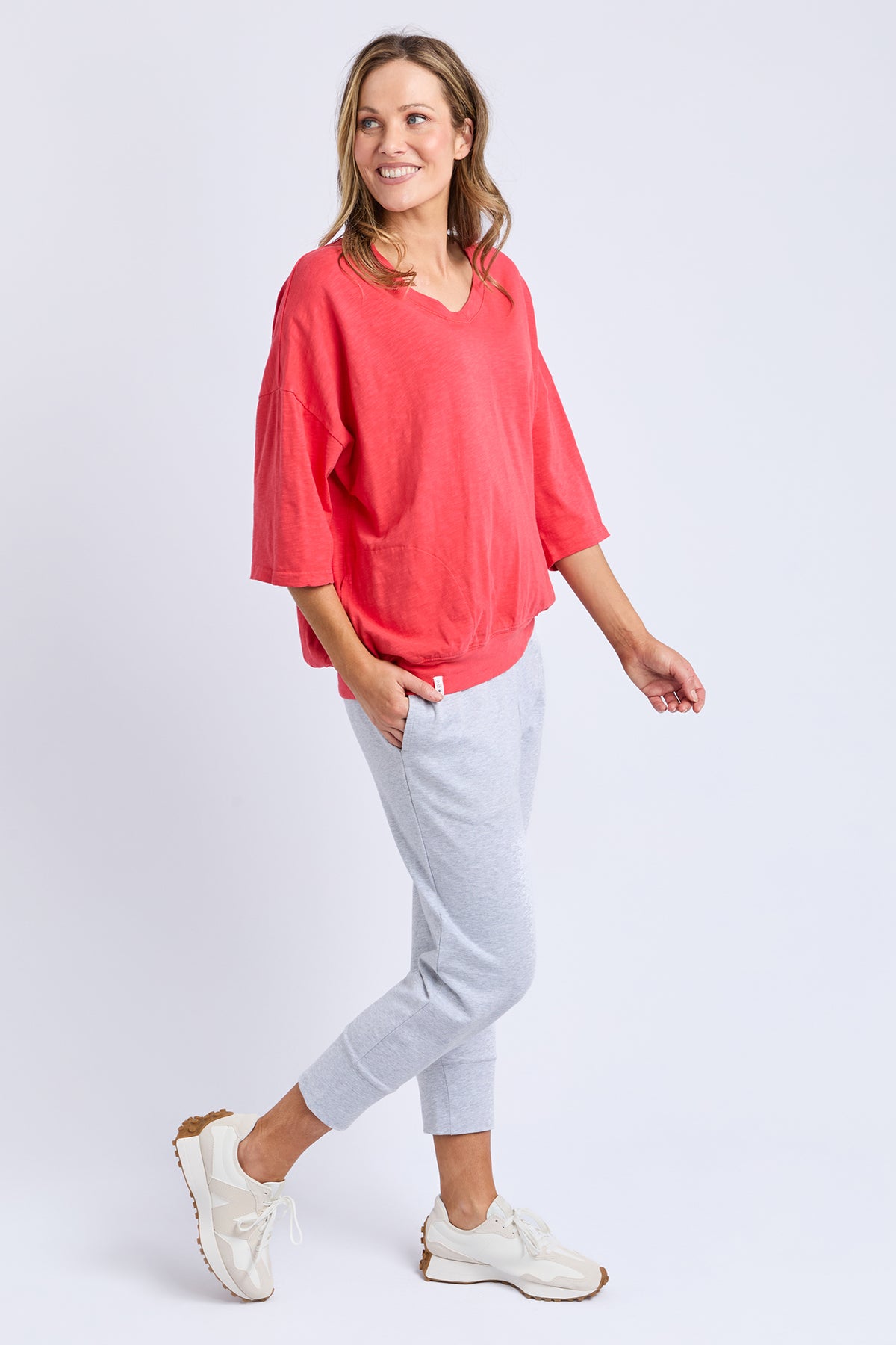 Mazie Vee Neck Cayenne