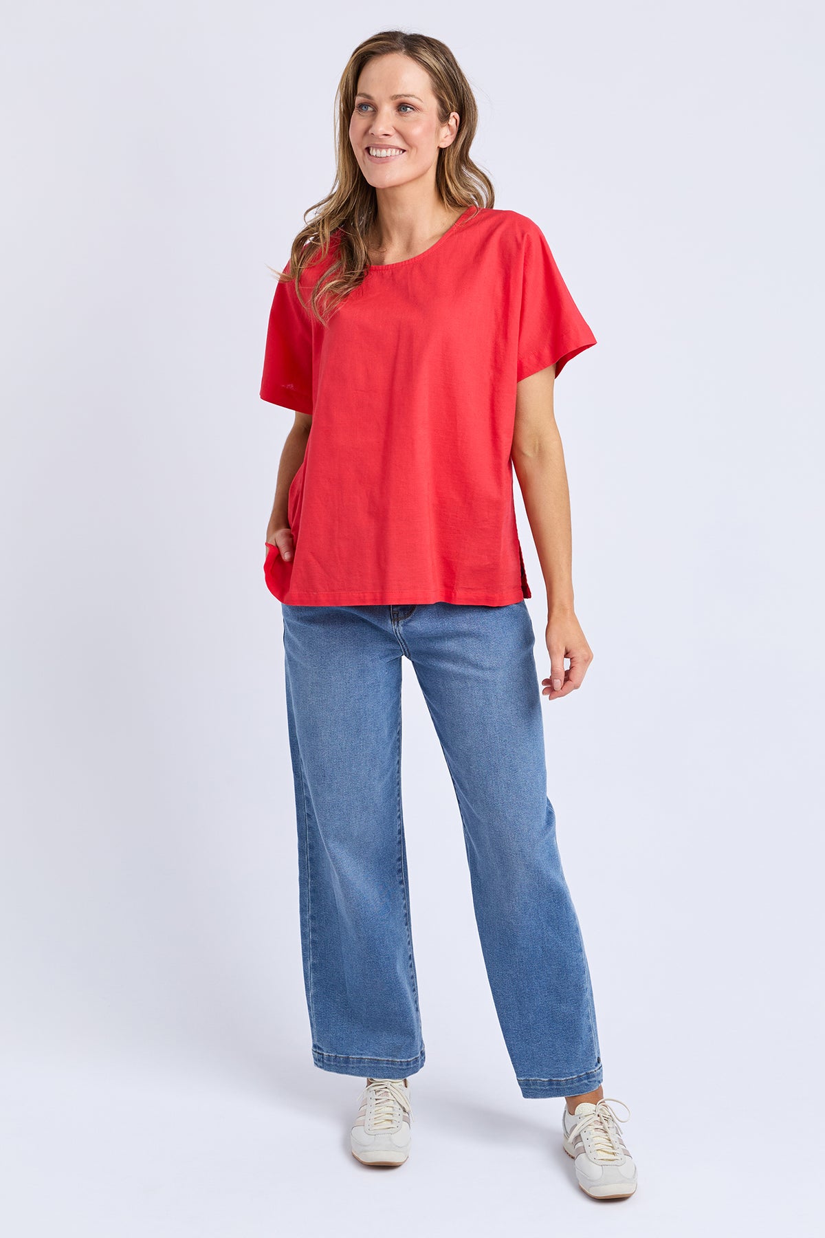 Curtis Woven S/S Tee Cayenne