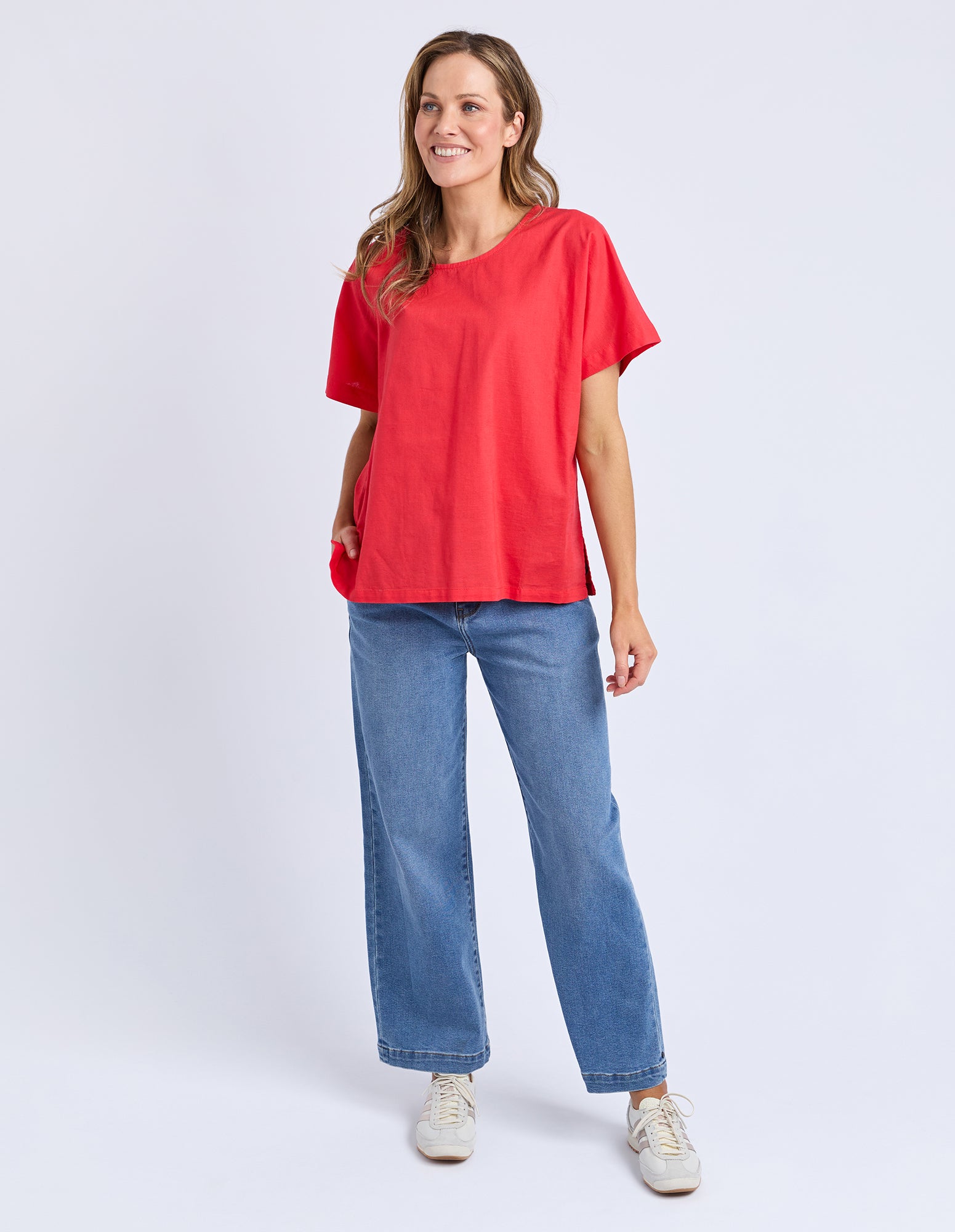 Curtis Woven S/S Tee Cayenne