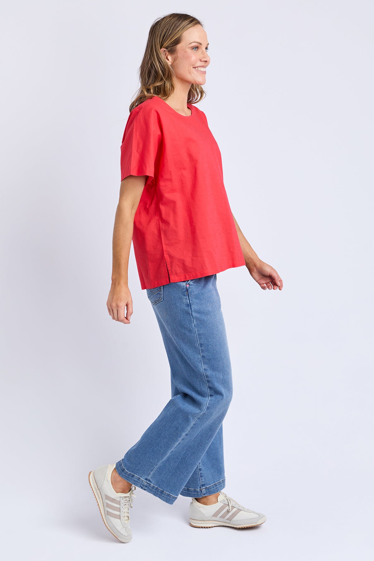 Curtis Woven S/S Tee Cayenne