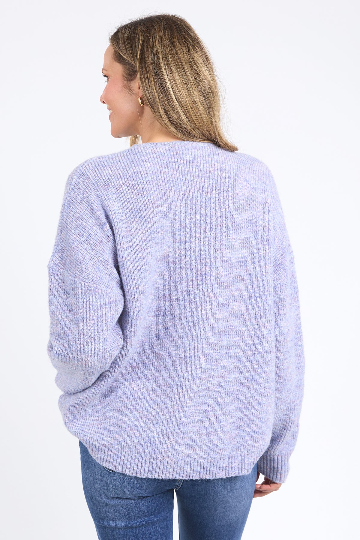 Verity V Neck Knit Dusty Lilac