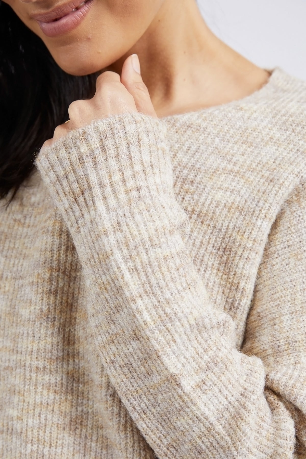 Verity V Neck Knit Oatmeal