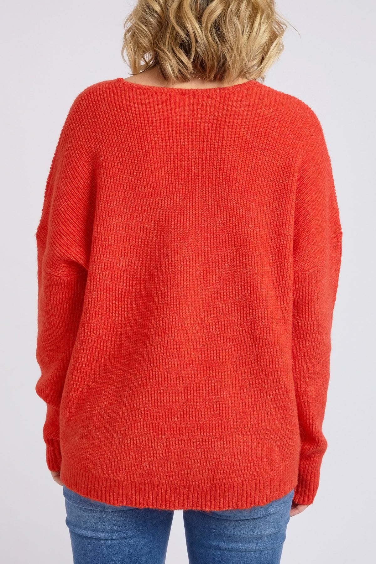 Verity V Neck Knit Tangello