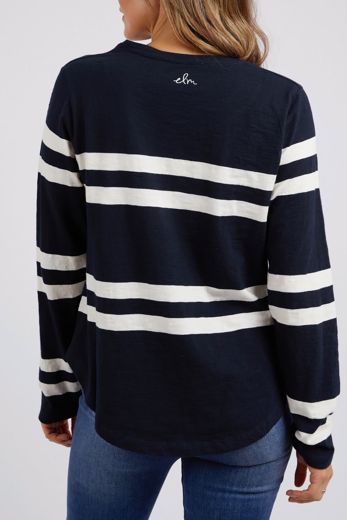 Allegra Long Sleeve Navy & Vintage White