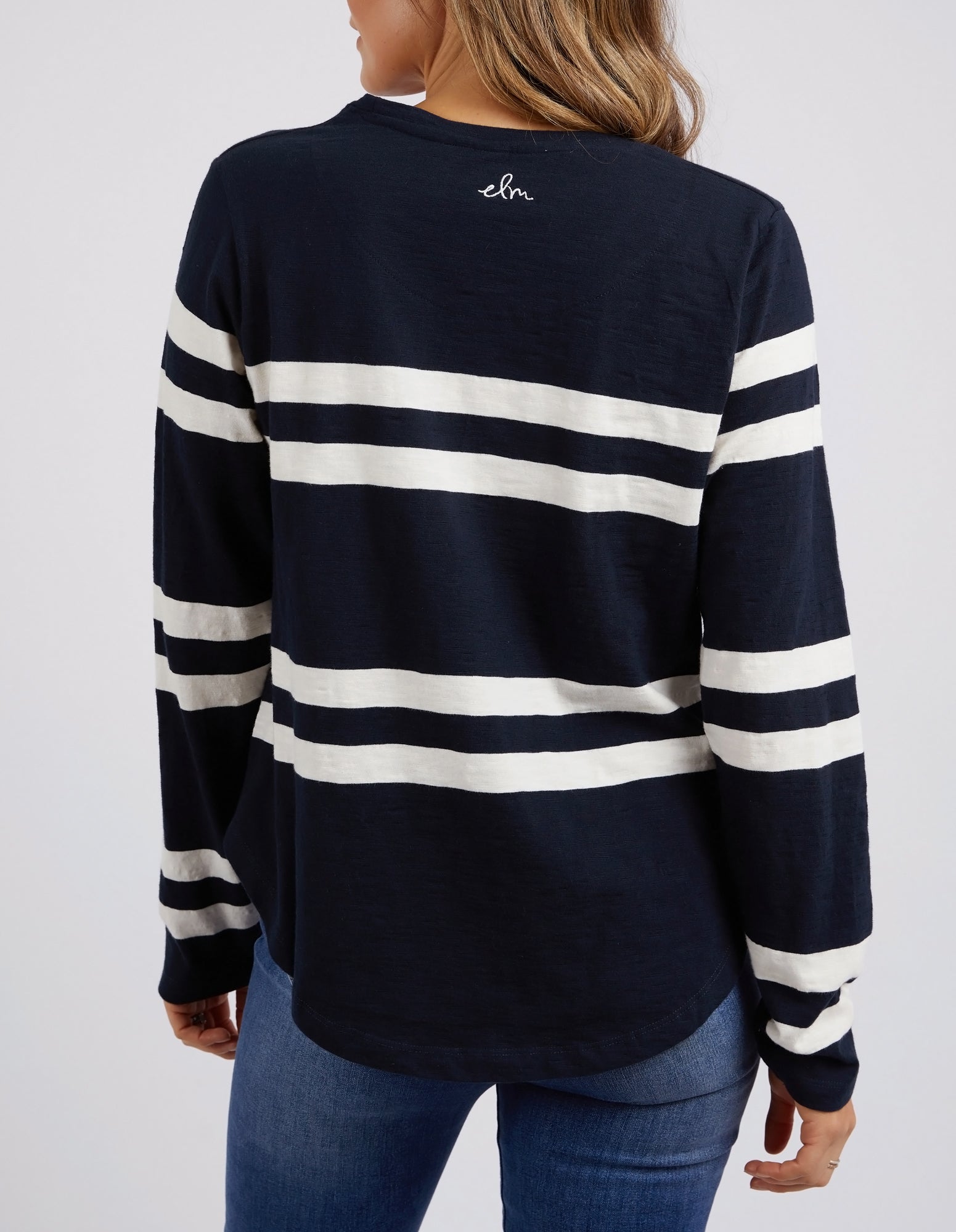 Allegra Long Sleeve Navy & Vintage White