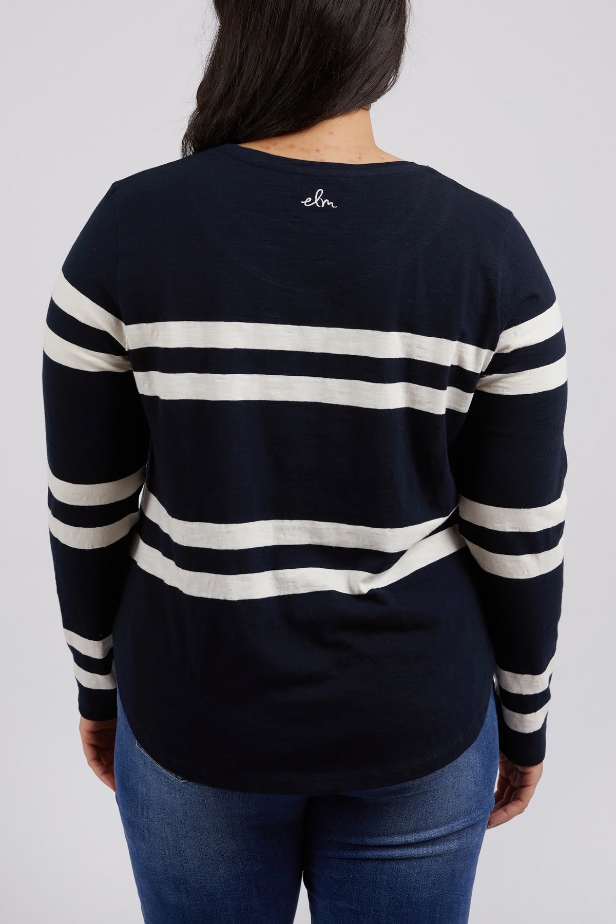 Allegra Long Sleeve Navy & Vintage White