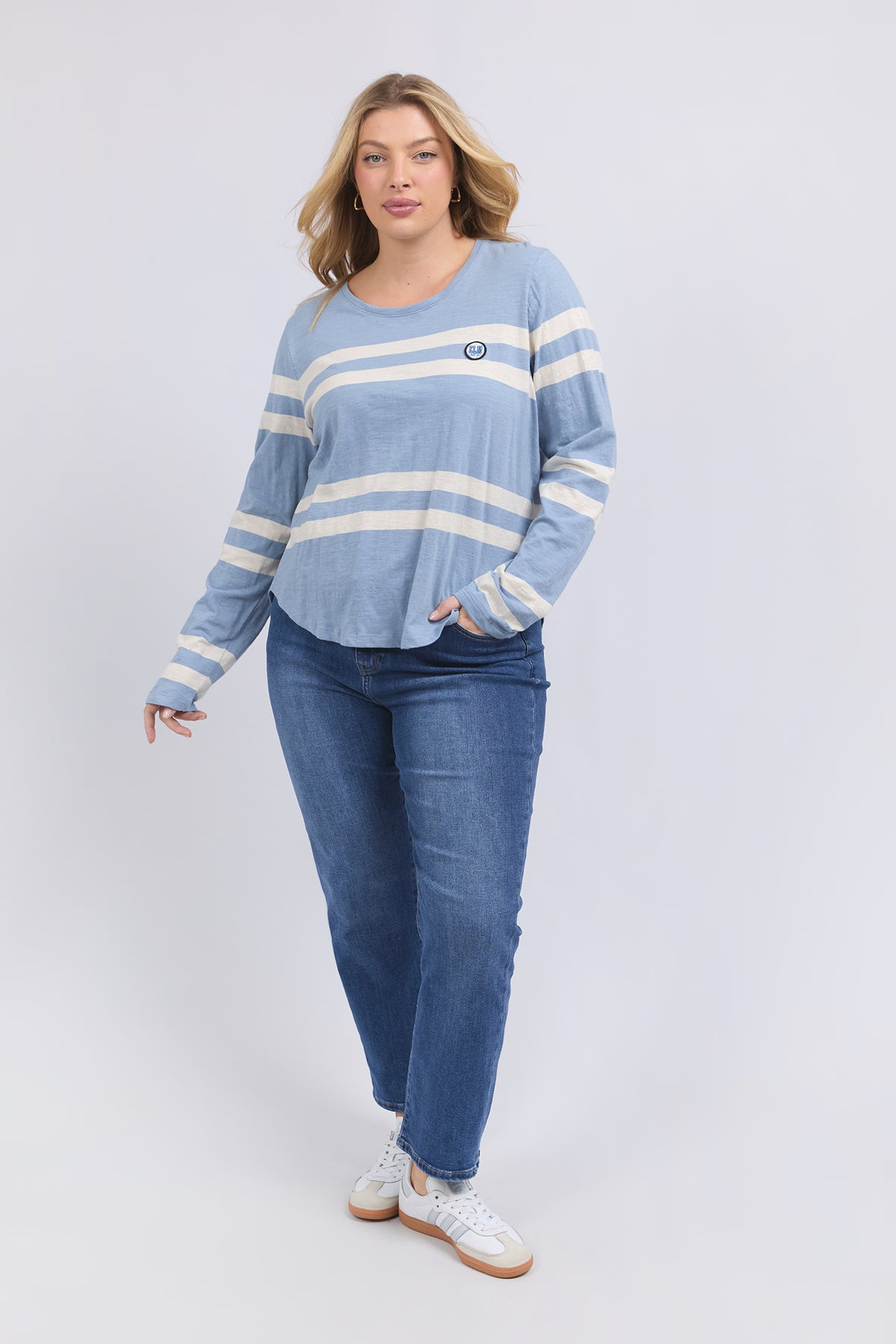 Allegra Long Sleeve Tee Steel