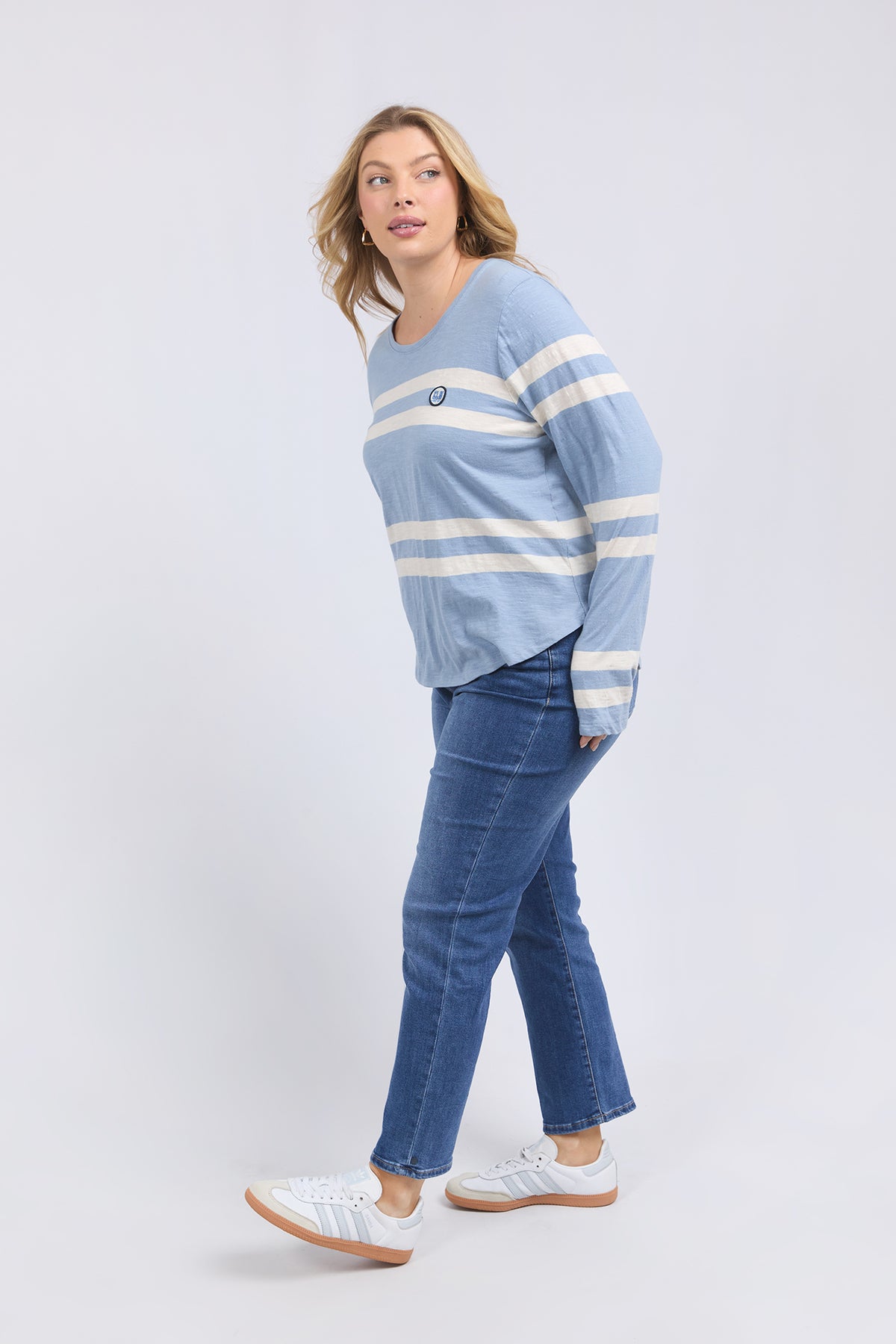 Allegra Long Sleeve Tee Steel