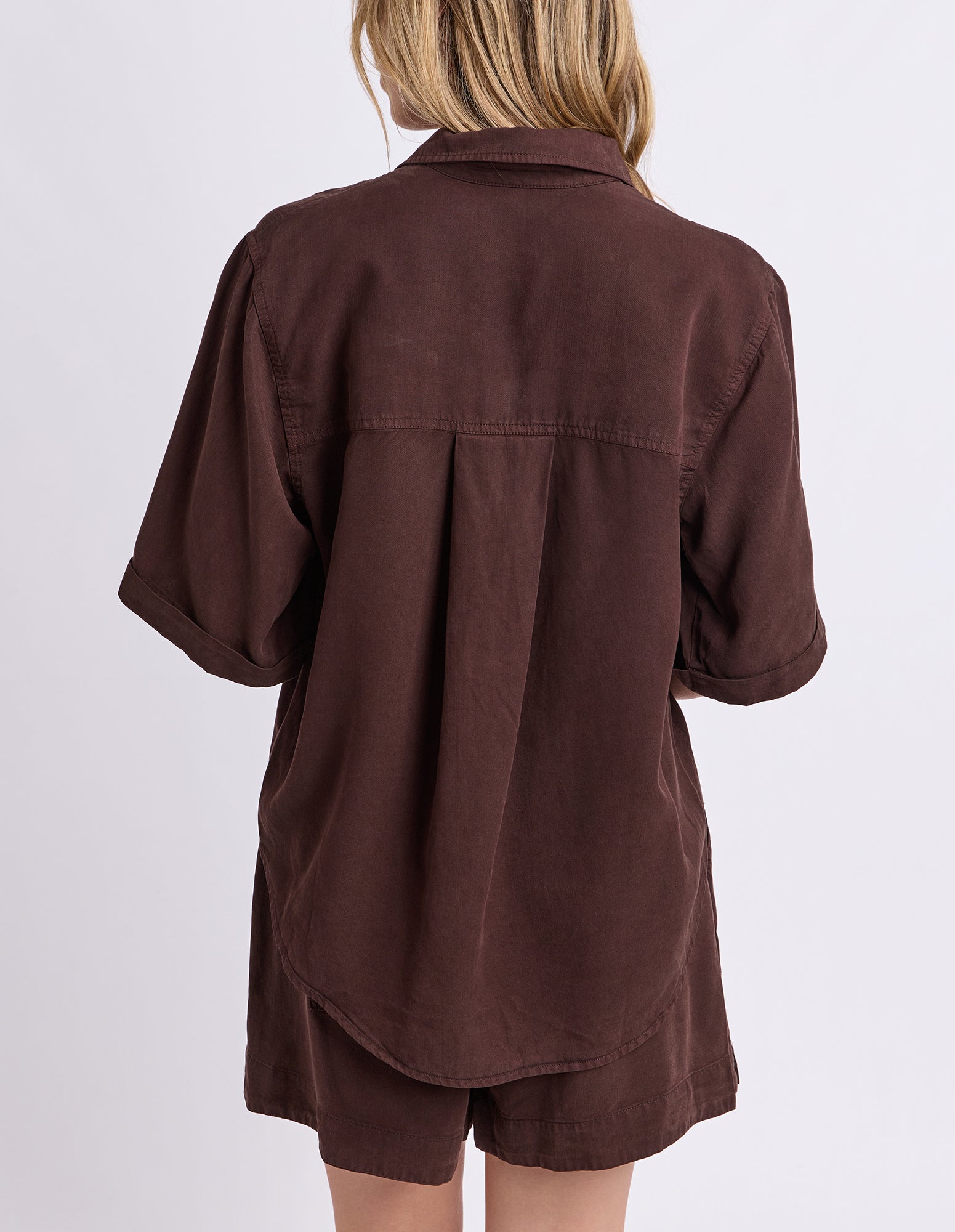 Bliss Washed Shirt Chocolate