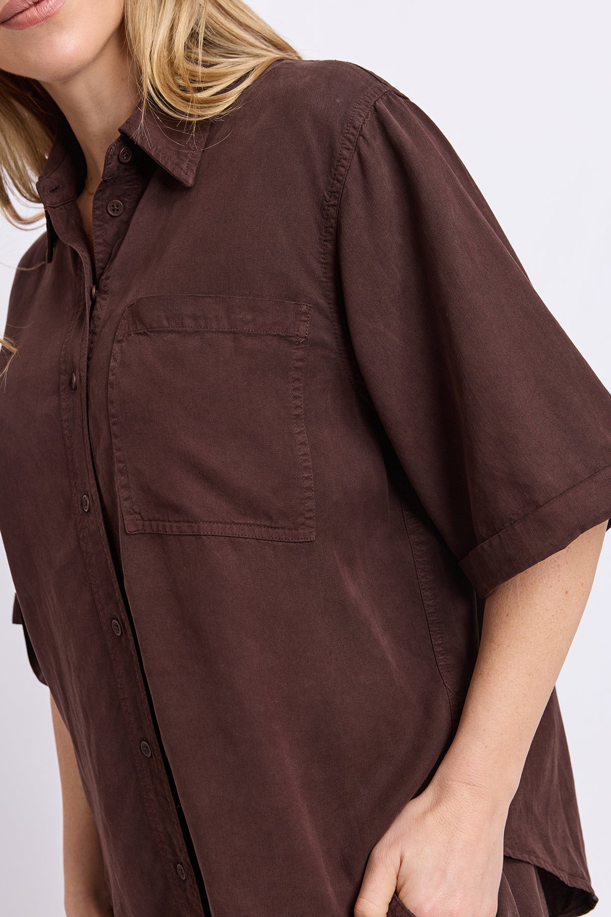 Bliss Washed Shirt Chocolate