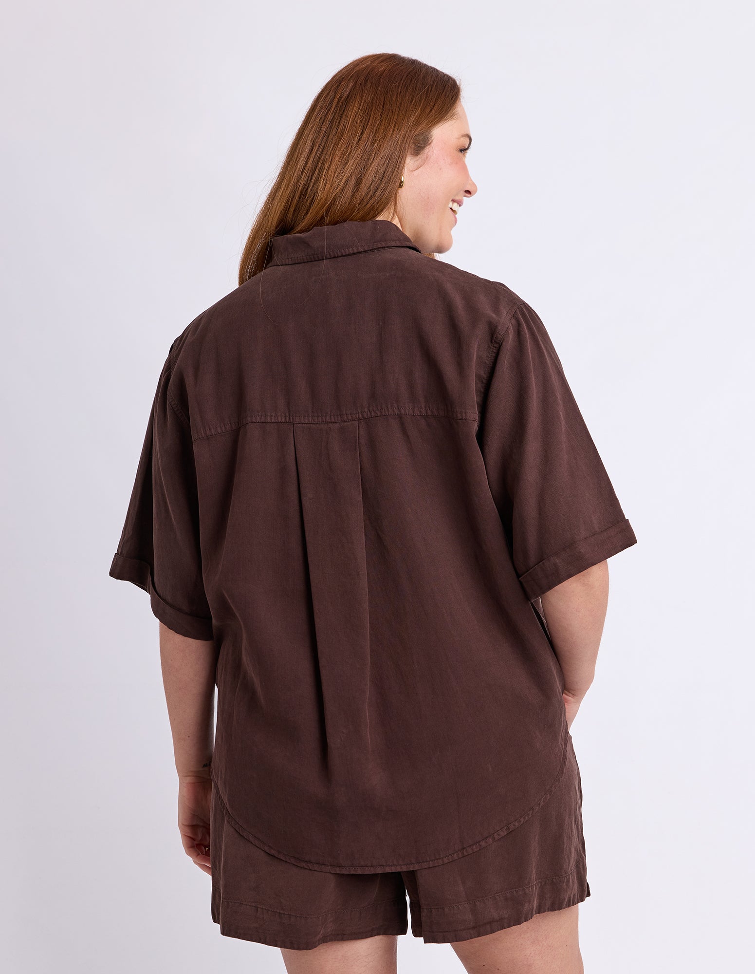 Bliss Washed Shirt Chocolate