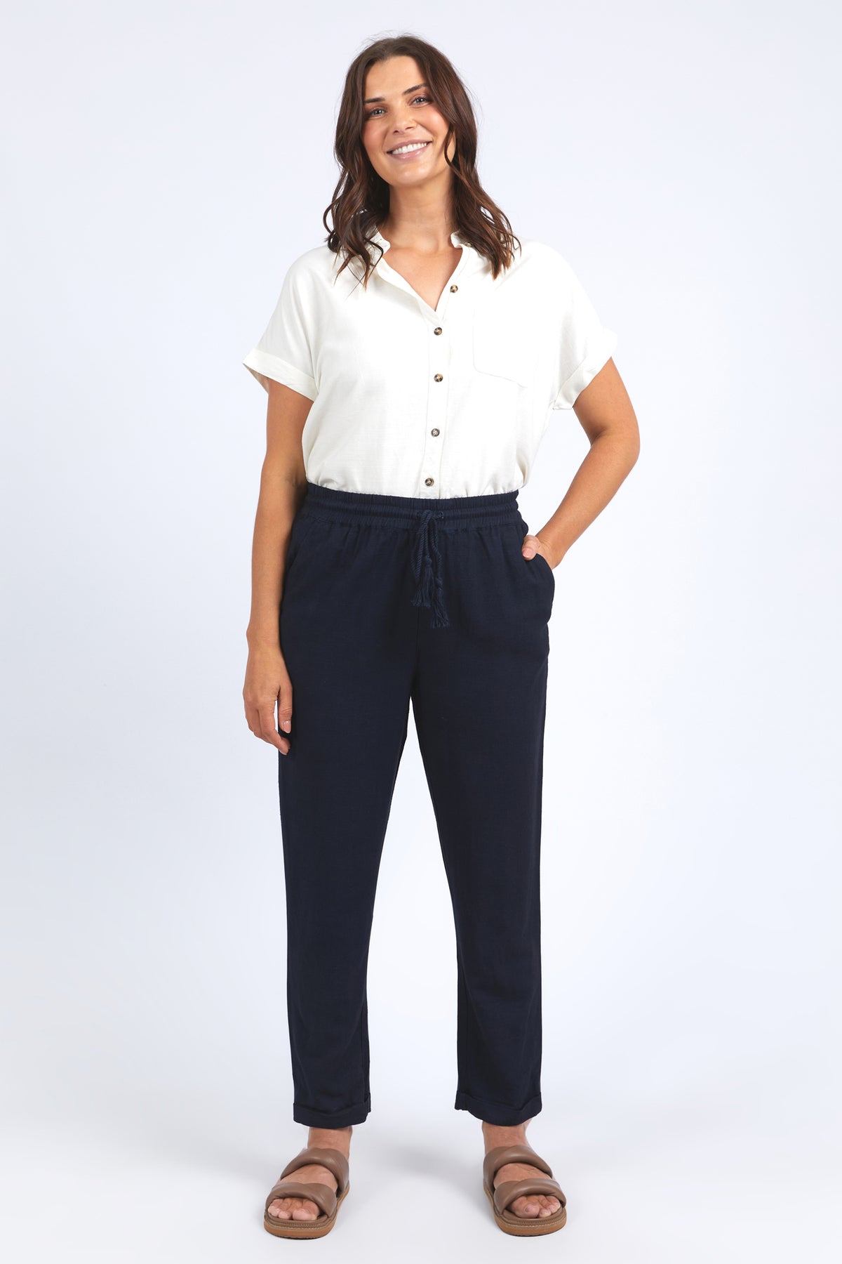 Clem Relaxed Pant Dark Sapphire