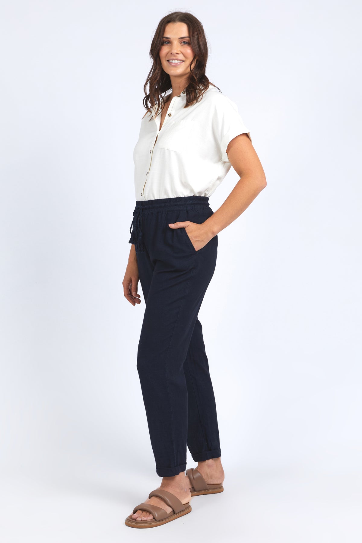 Clem Relaxed Pant Dark Sapphire