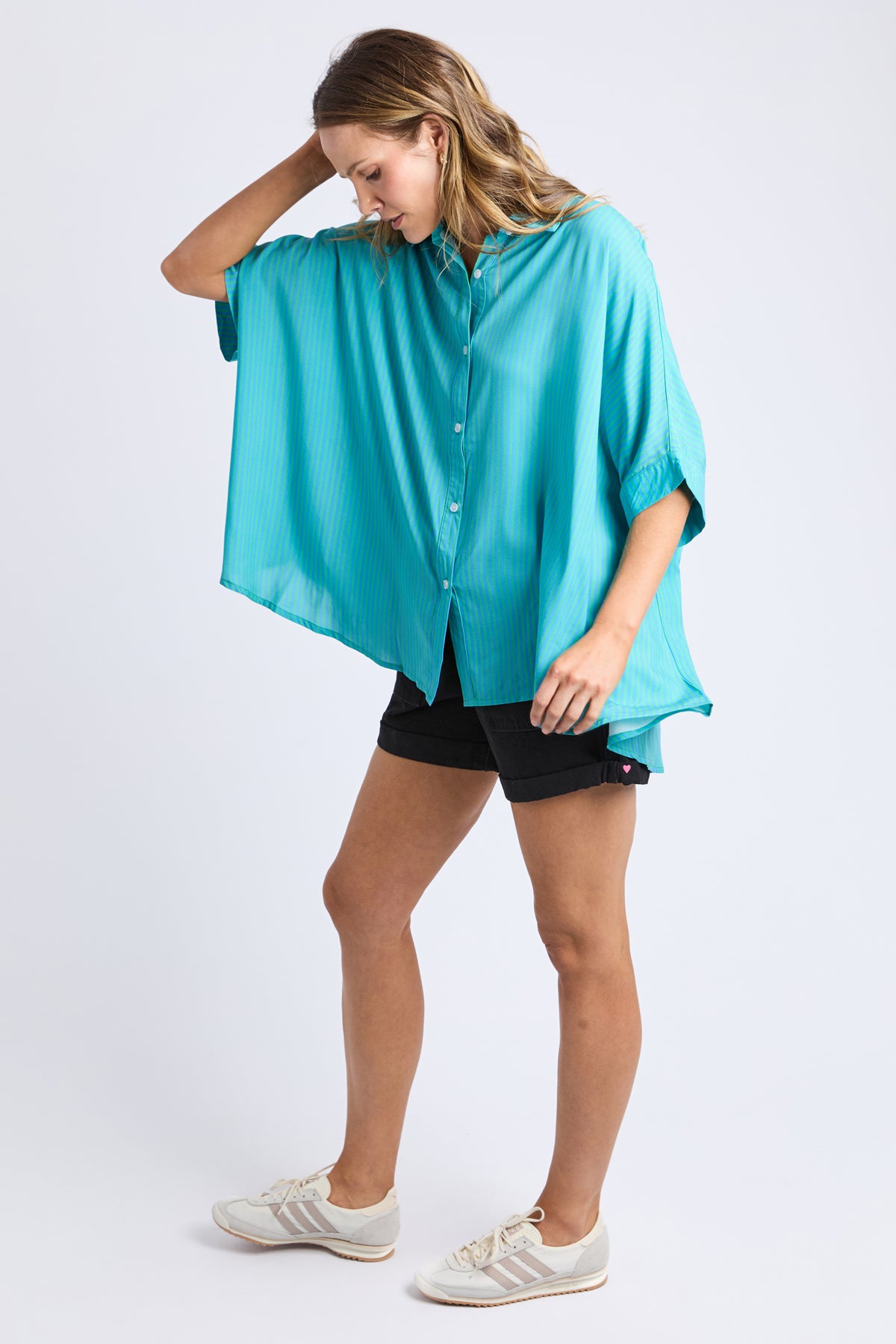 Luna Shirt Gumdrop Green Stripe