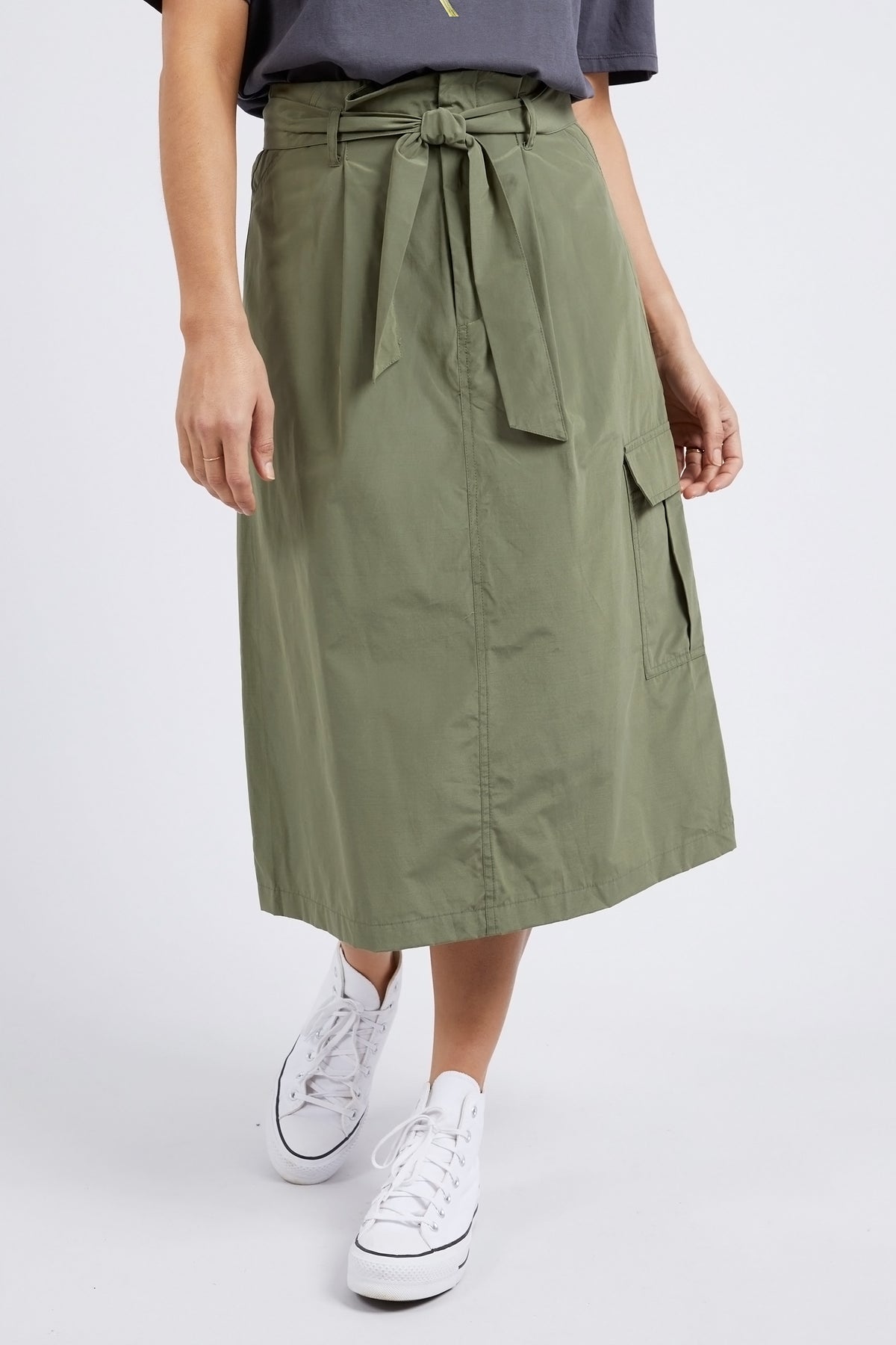 Moss Cargo Skirt Clover