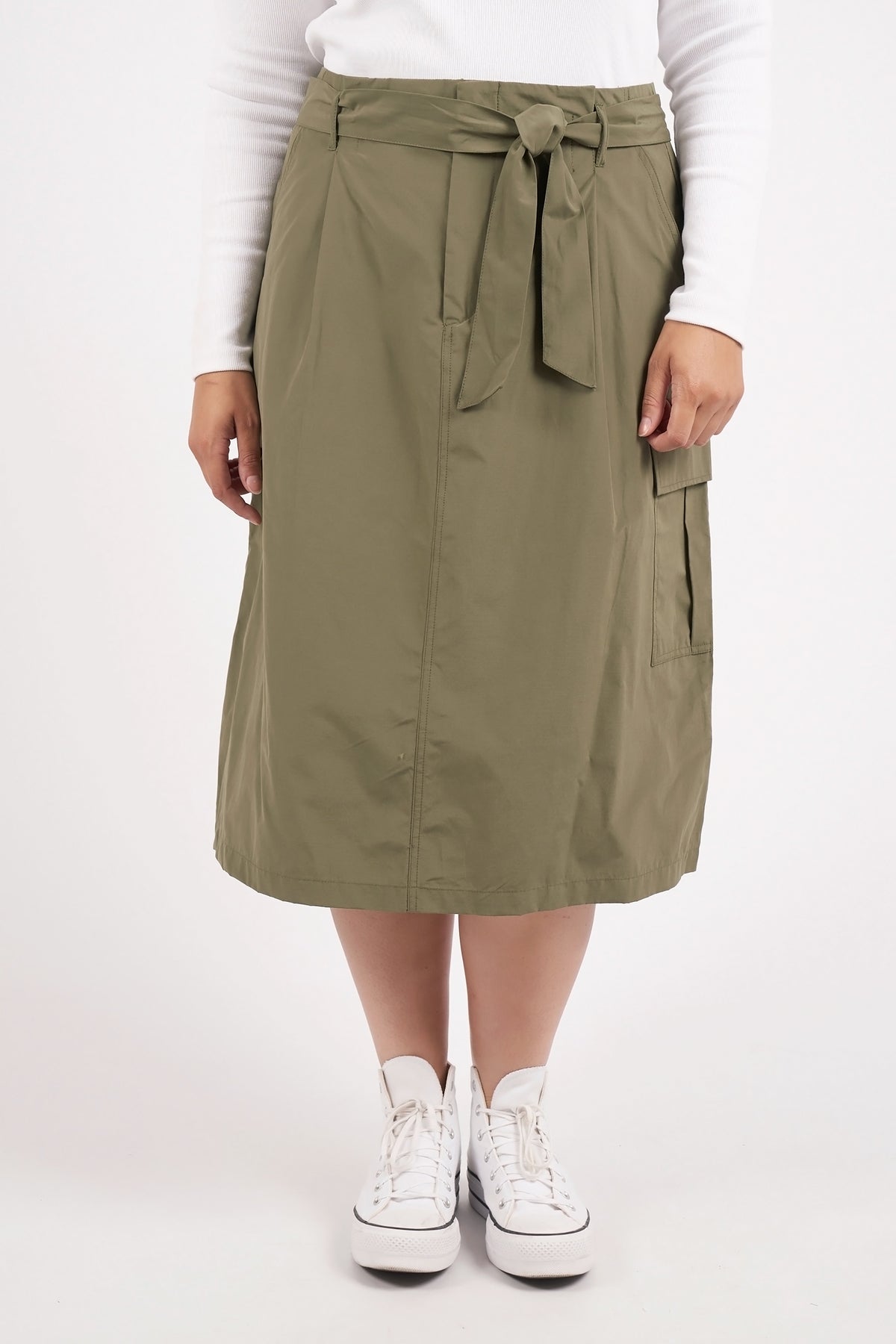 Moss Cargo Skirt Clover