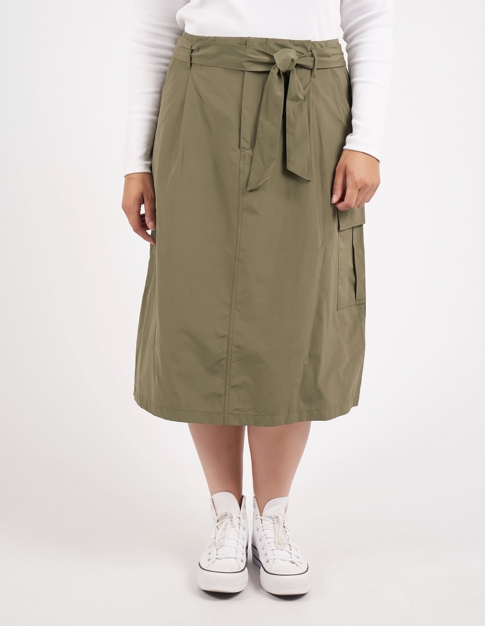 Moss Cargo Skirt Clover