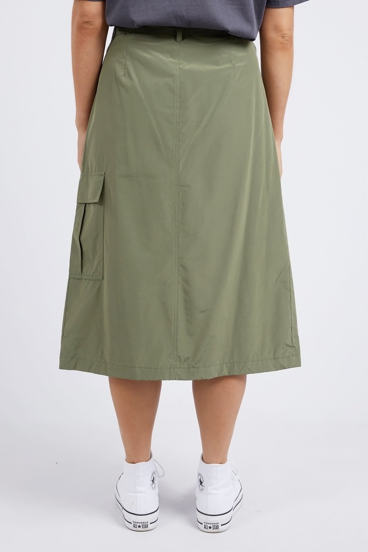 Moss Cargo Skirt Clover