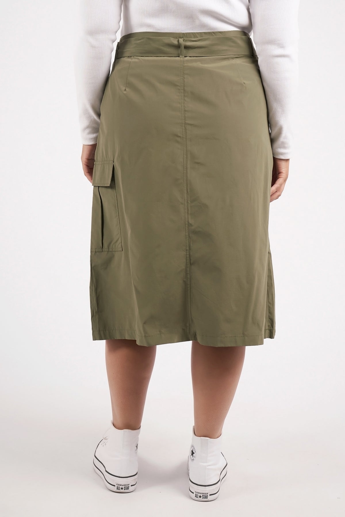 Moss Cargo Skirt Clover