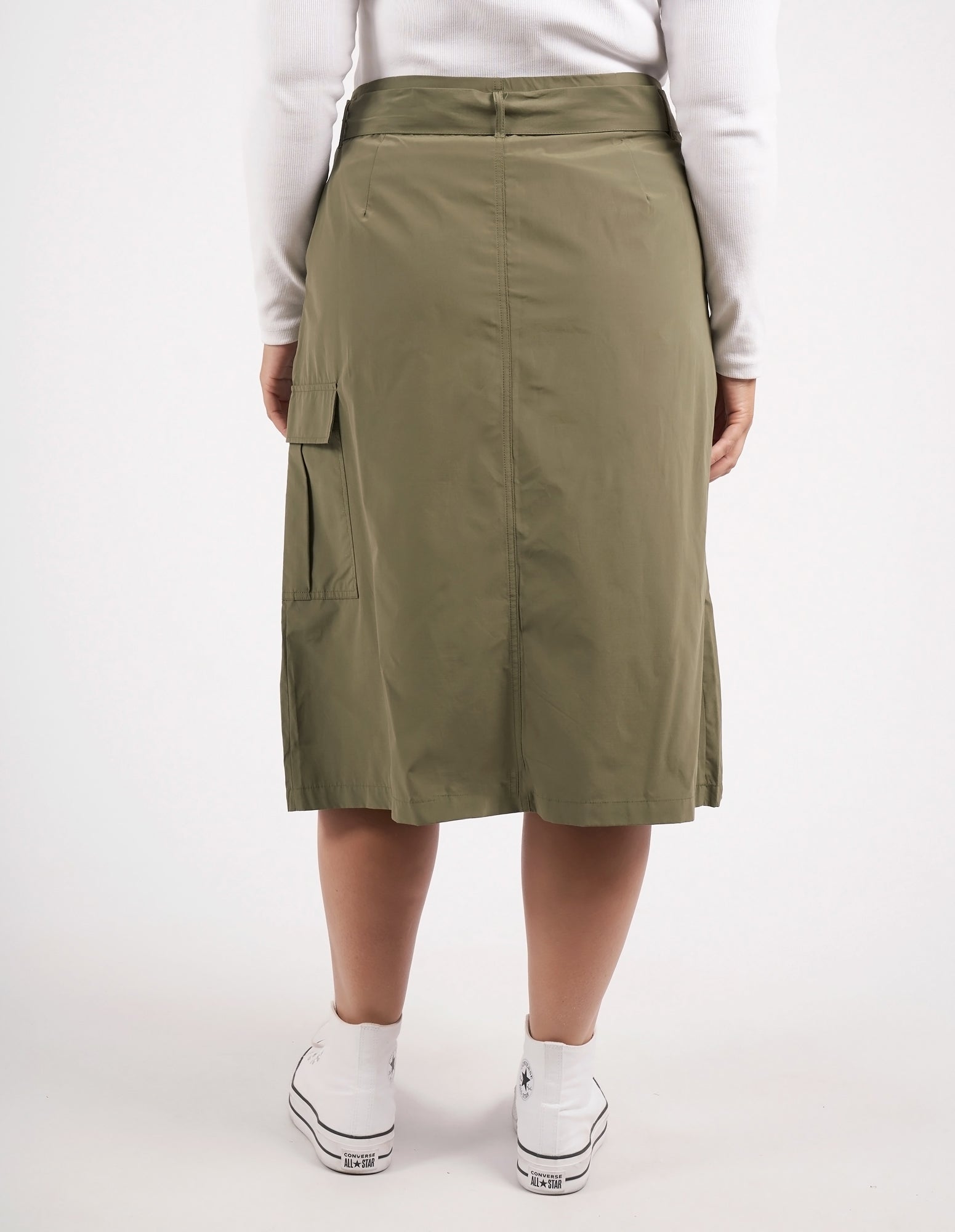 Moss Cargo Skirt Clover