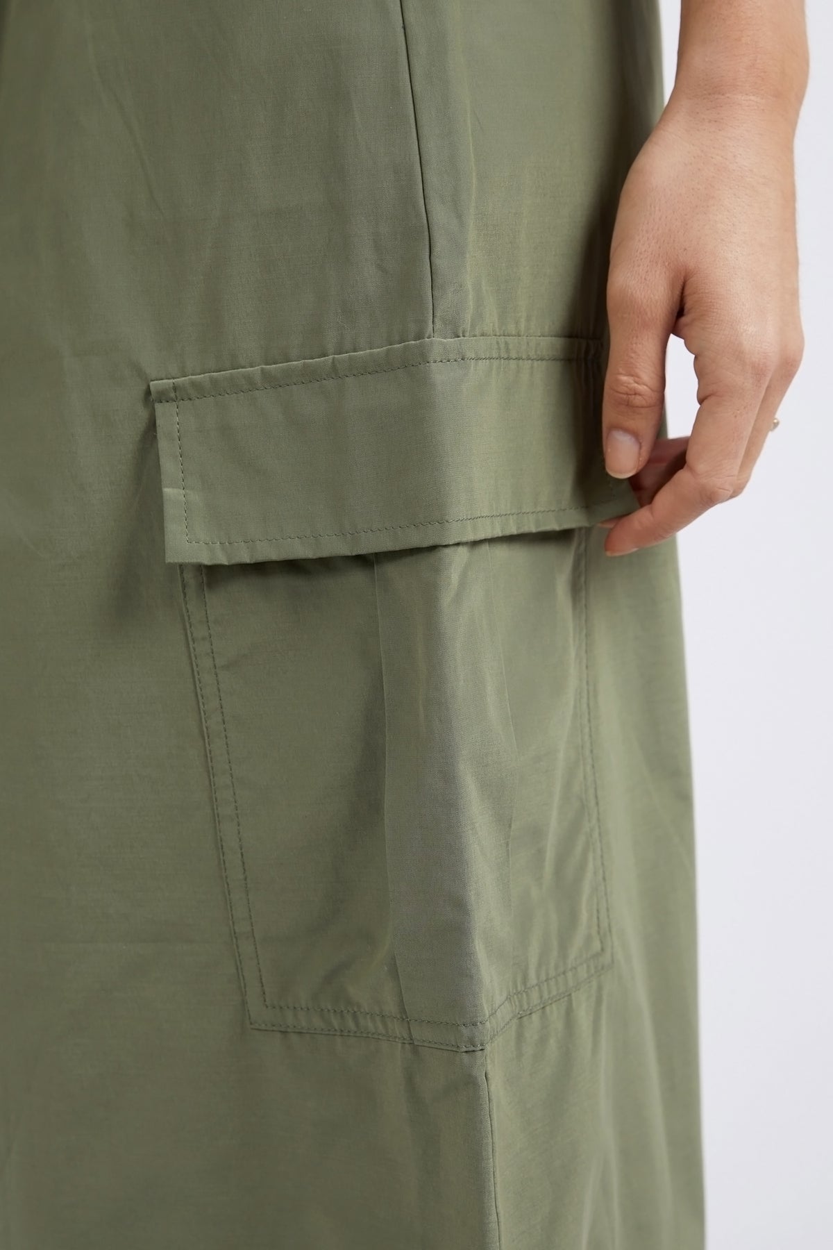 Moss Cargo Skirt Clover