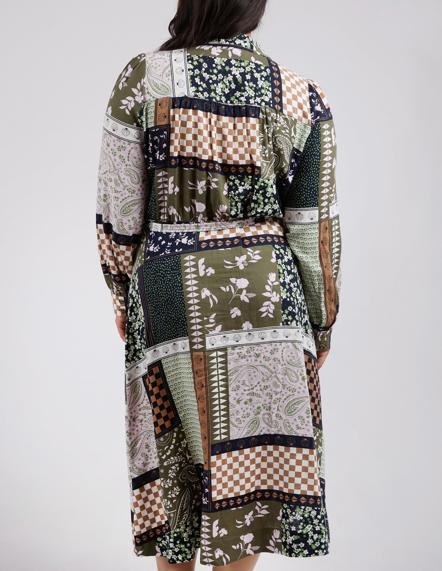 Vetiver Patchwork Print Dress