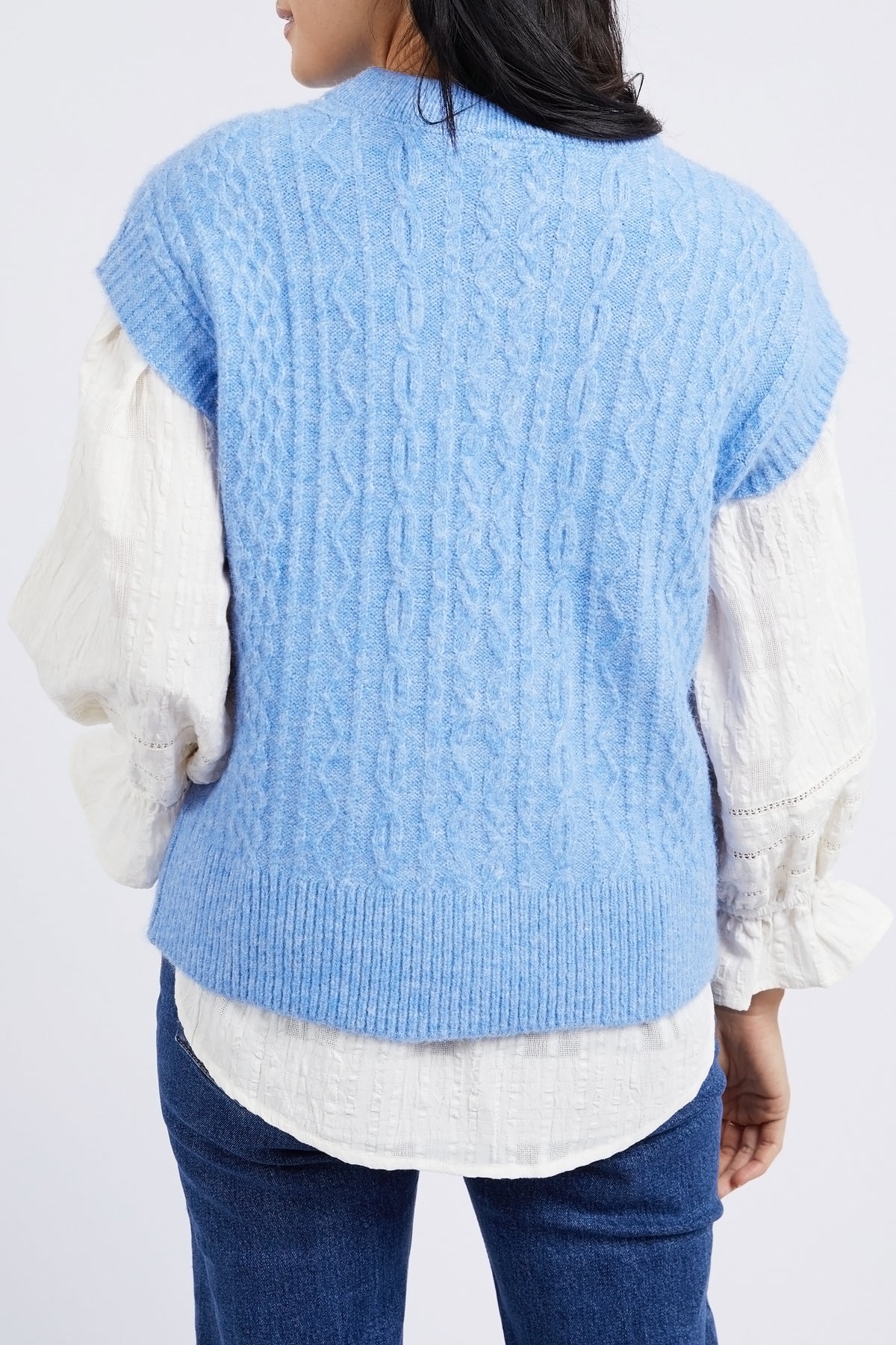 Bramble Knit Vest Hydrangea