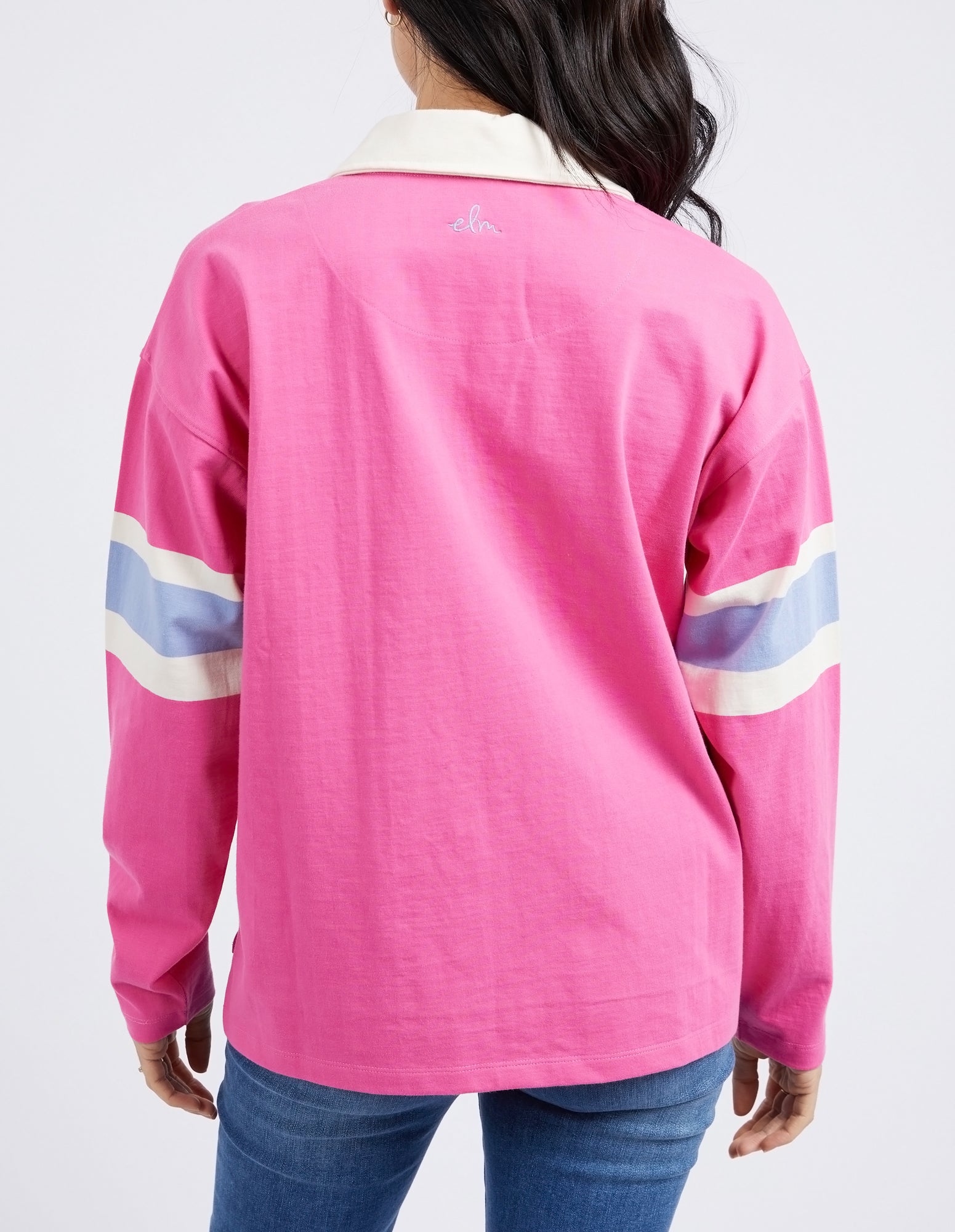 Compass Long Sleeve Rugby Shocking Pink