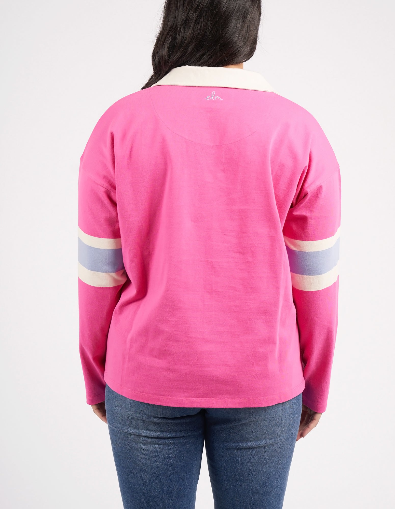 Compass Long Sleeve Rugby Shocking Pink