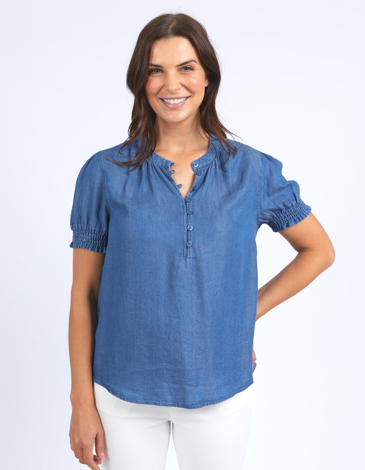 Petal Top Blue Wash