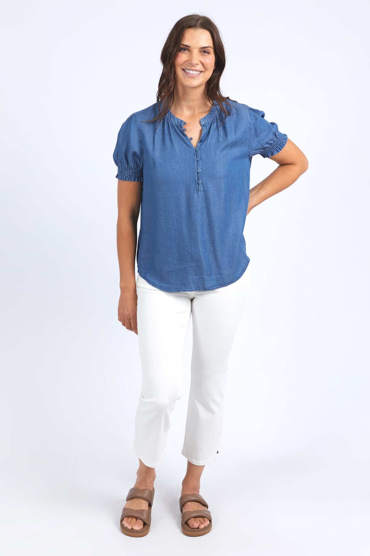 Petal Top Blue Wash