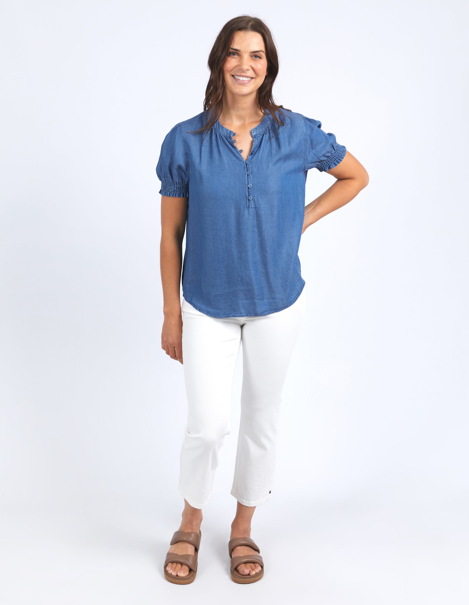 Petal Top Blue Wash