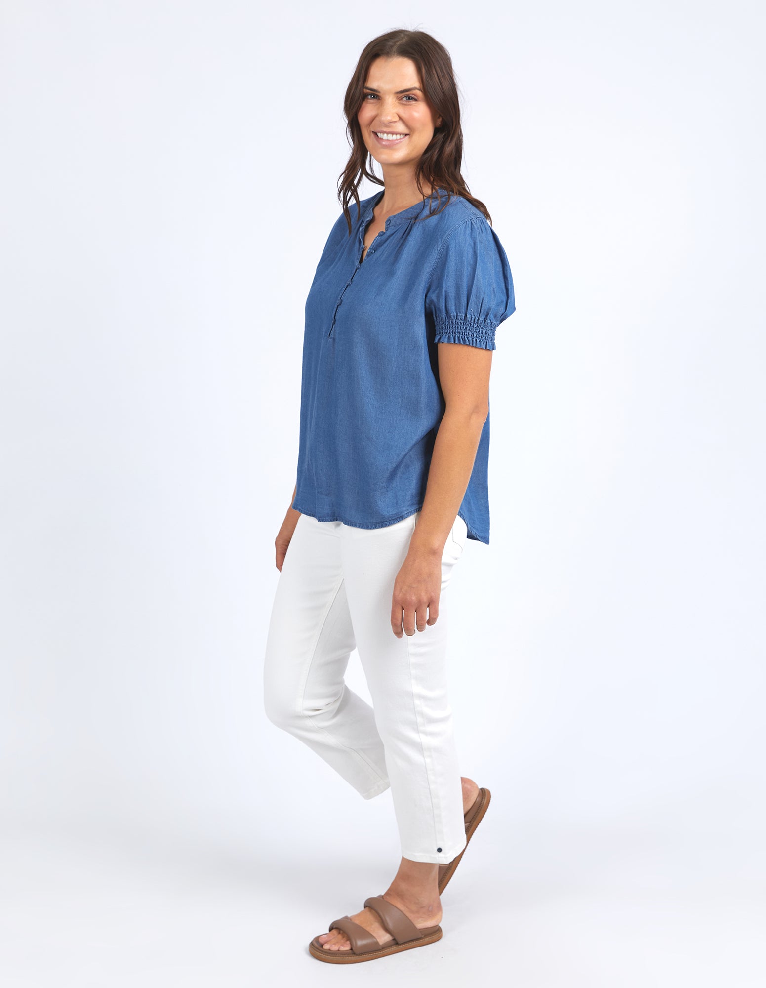 Petal Top Blue Wash