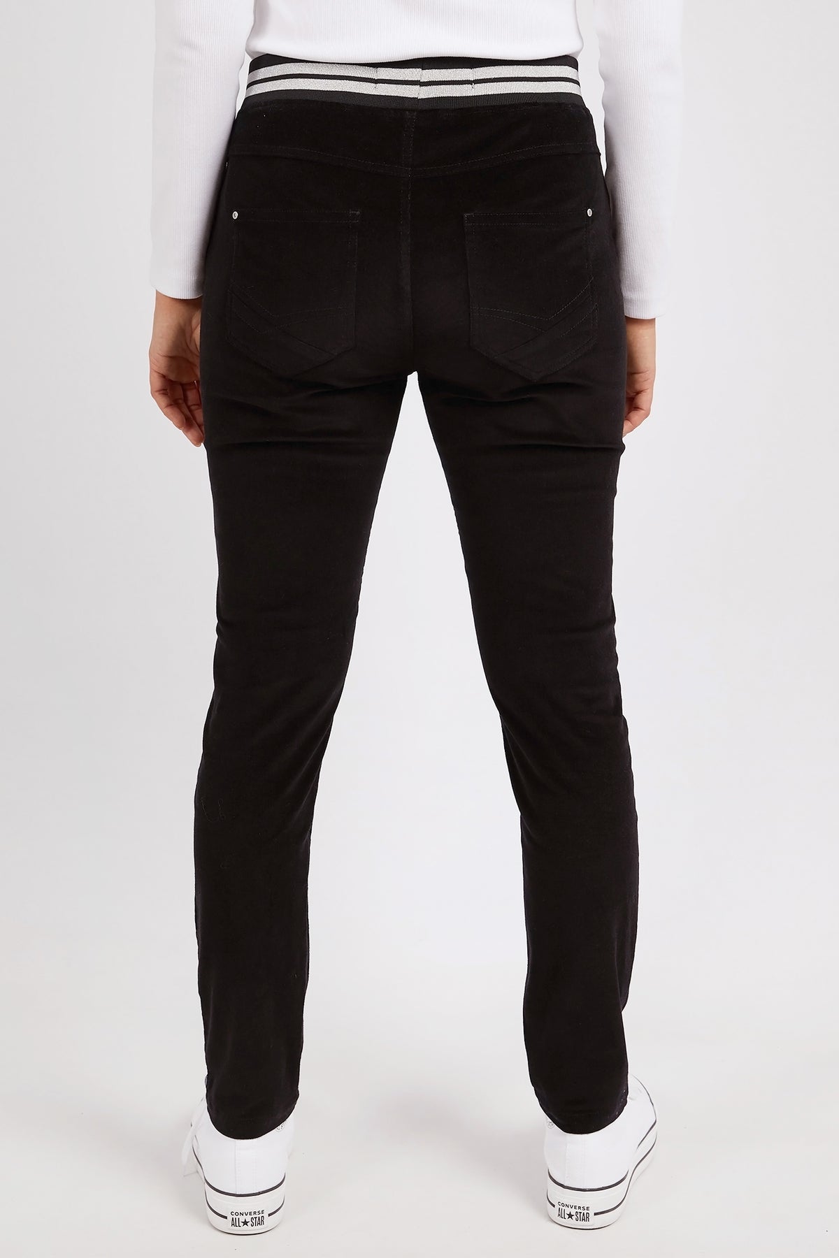 Georgie Cord Jogger Black