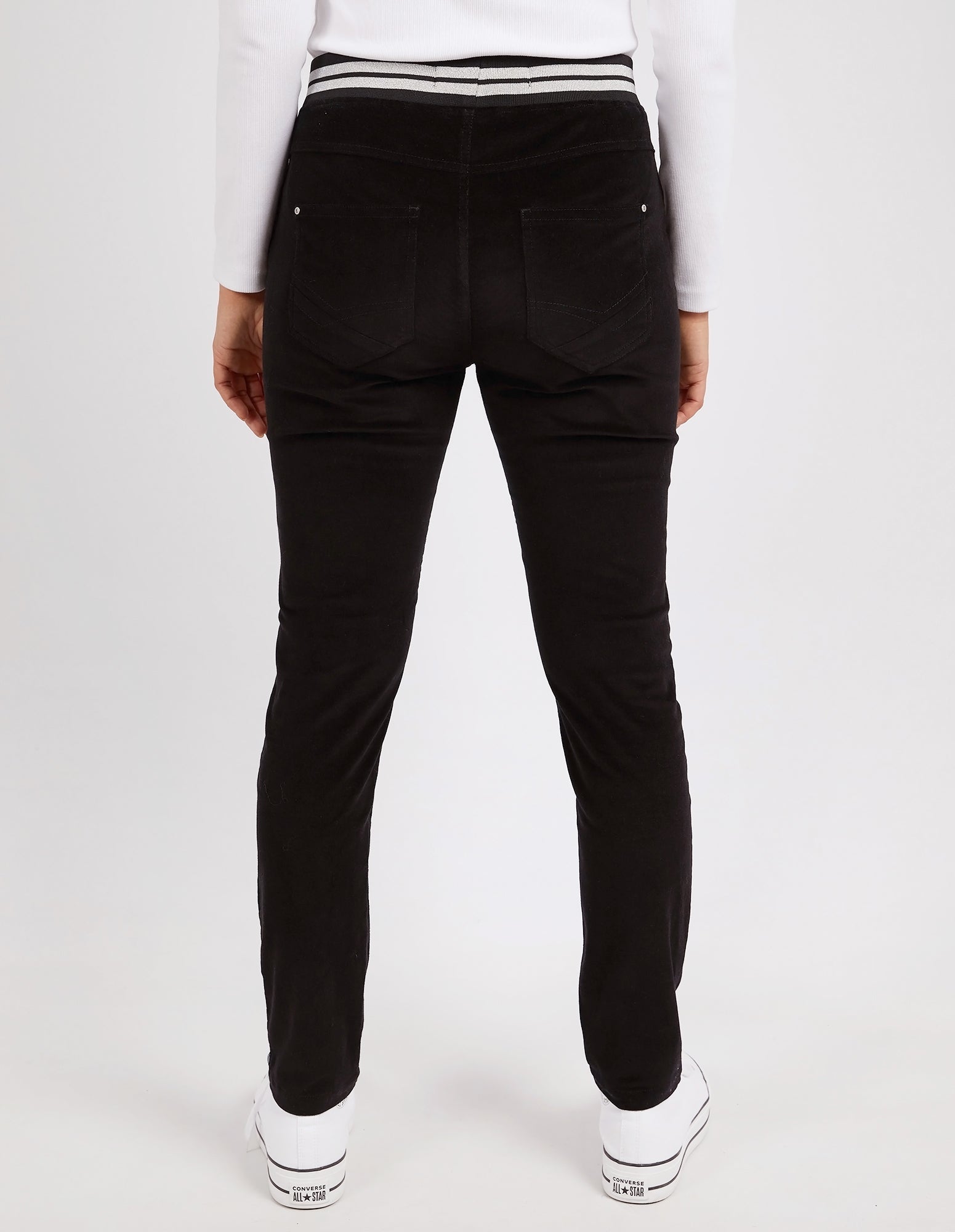 Georgie Cord Jogger Black