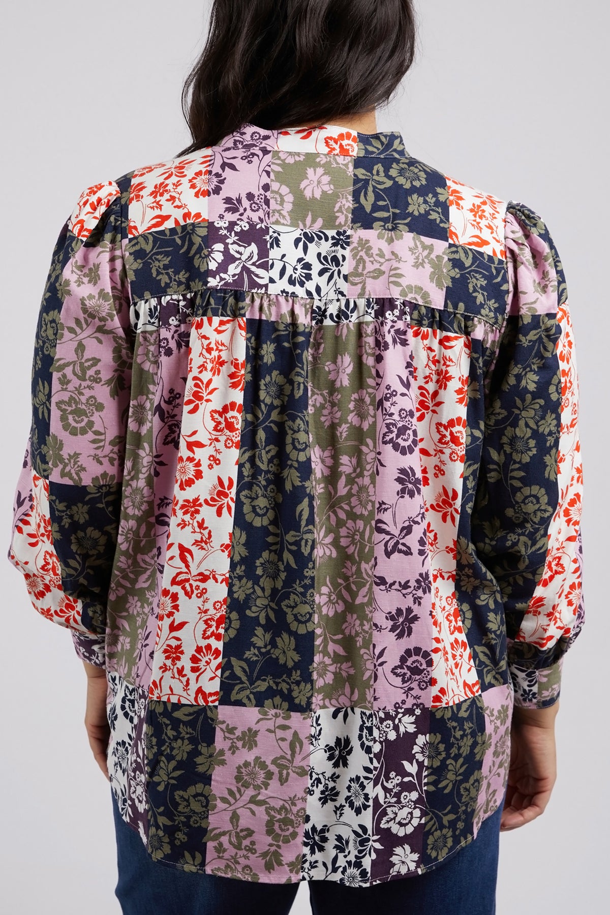 Linear Floral Print Blouse