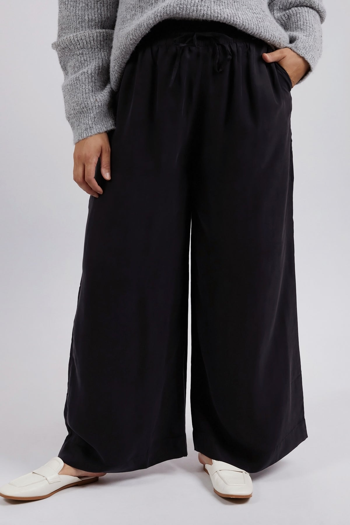 Callie Wide Leg Pant Black