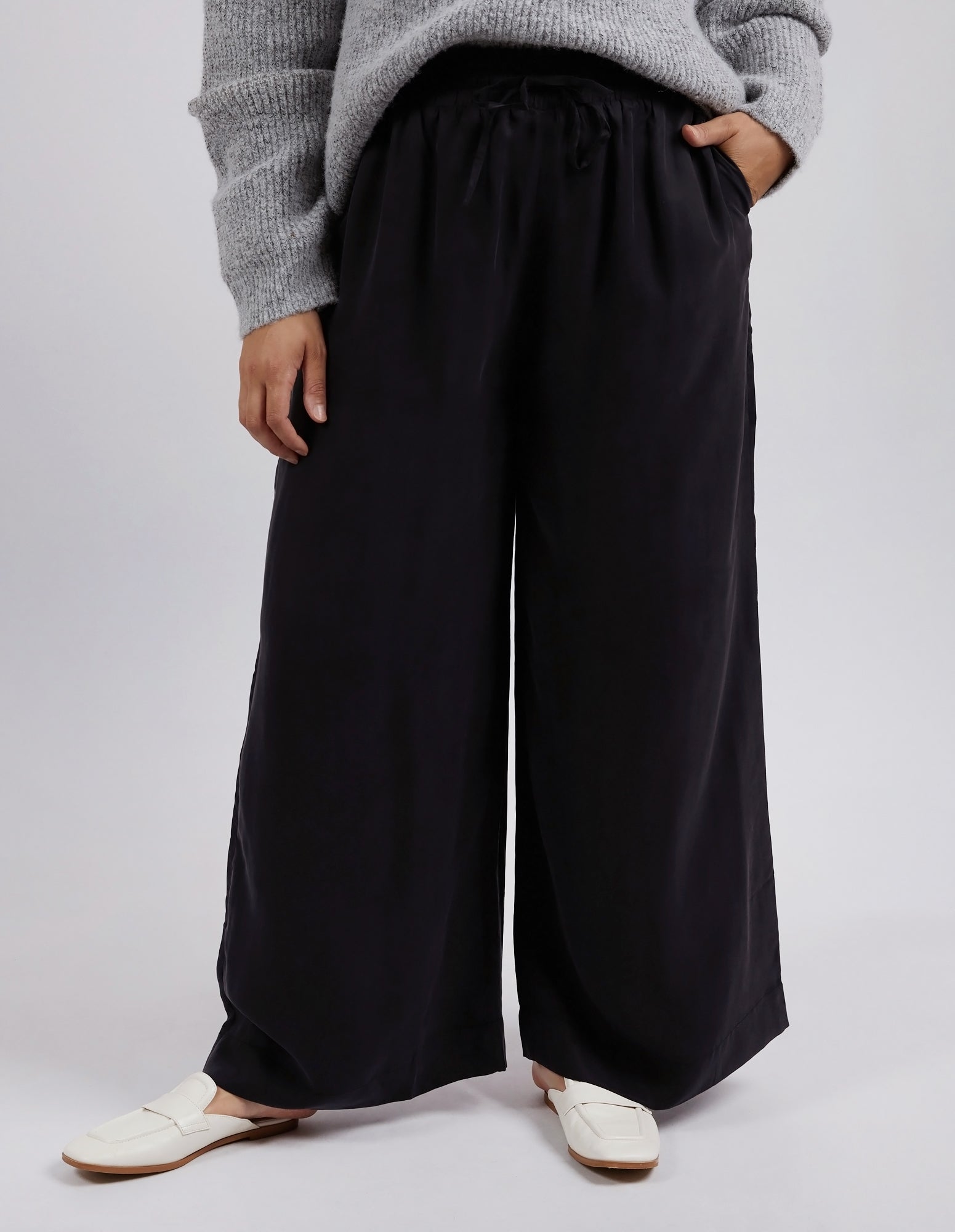 Callie Wide Leg Pant Black