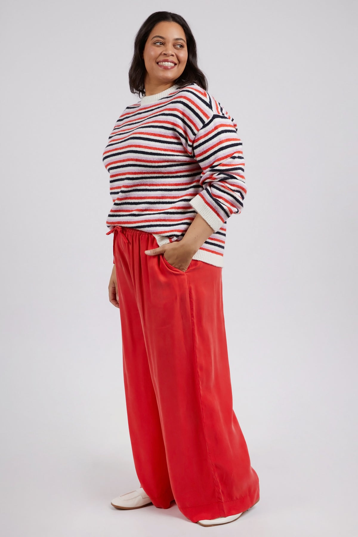 Callie Wide Leg Pant Tangello