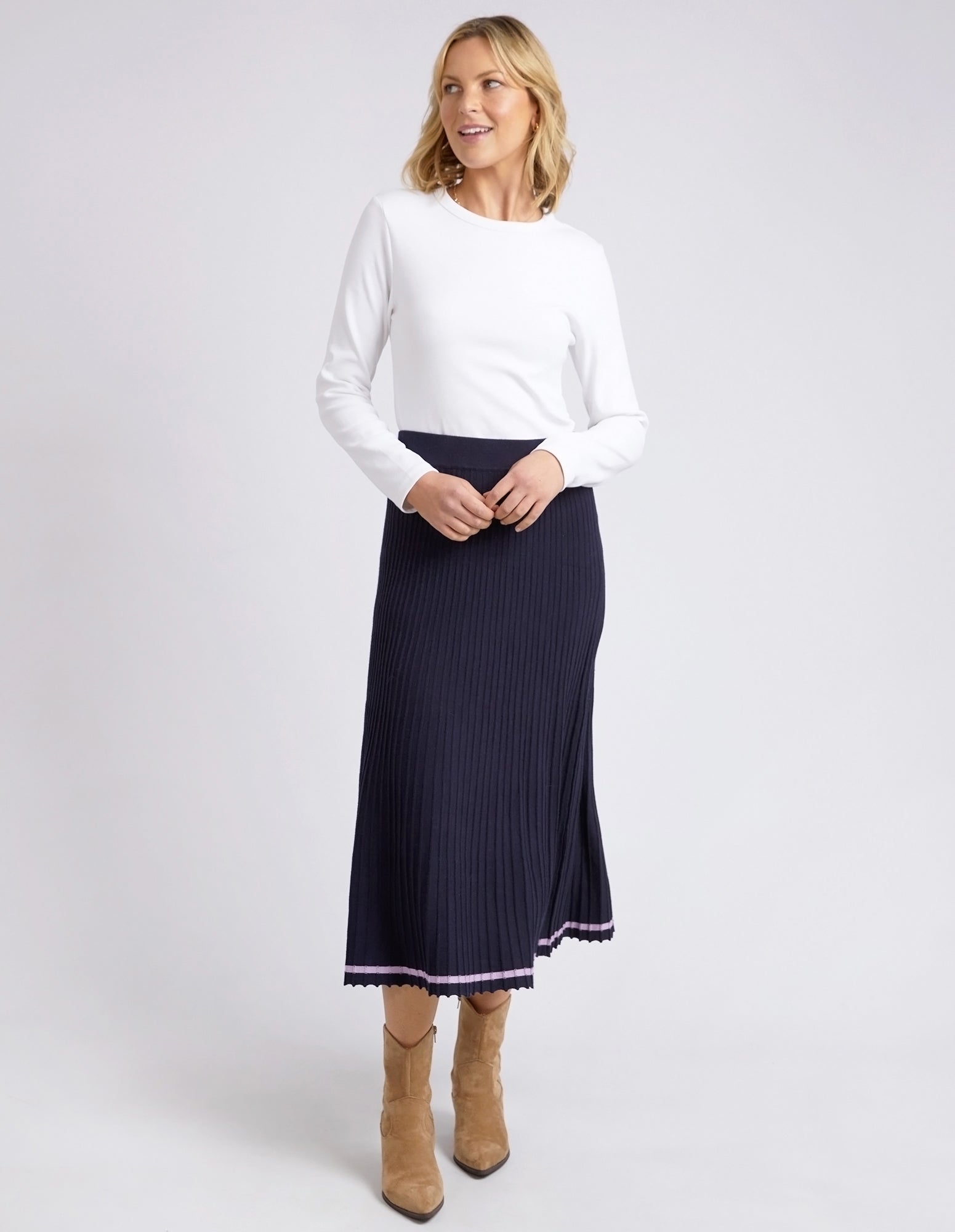 Tammy Knit Skirt Dark Sapphire