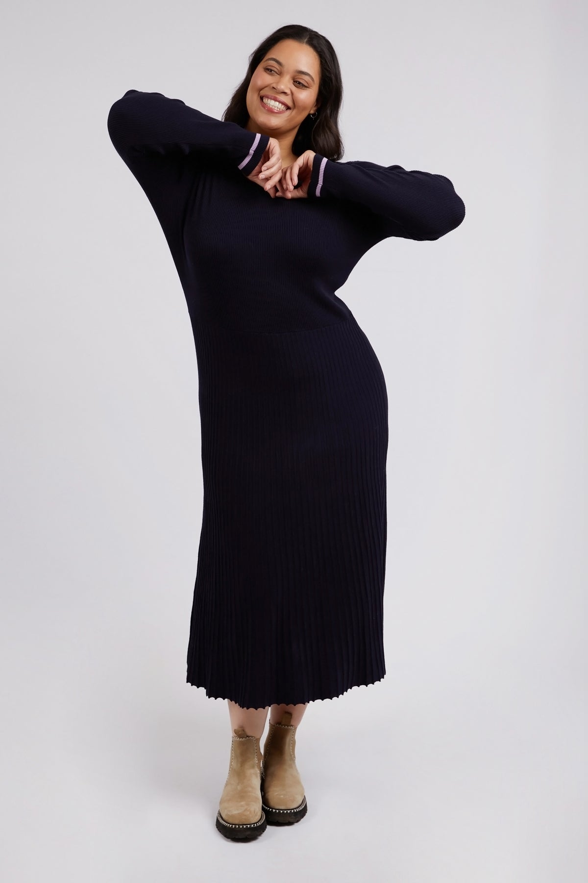 Tammy Knit Dress Dark Sapphire