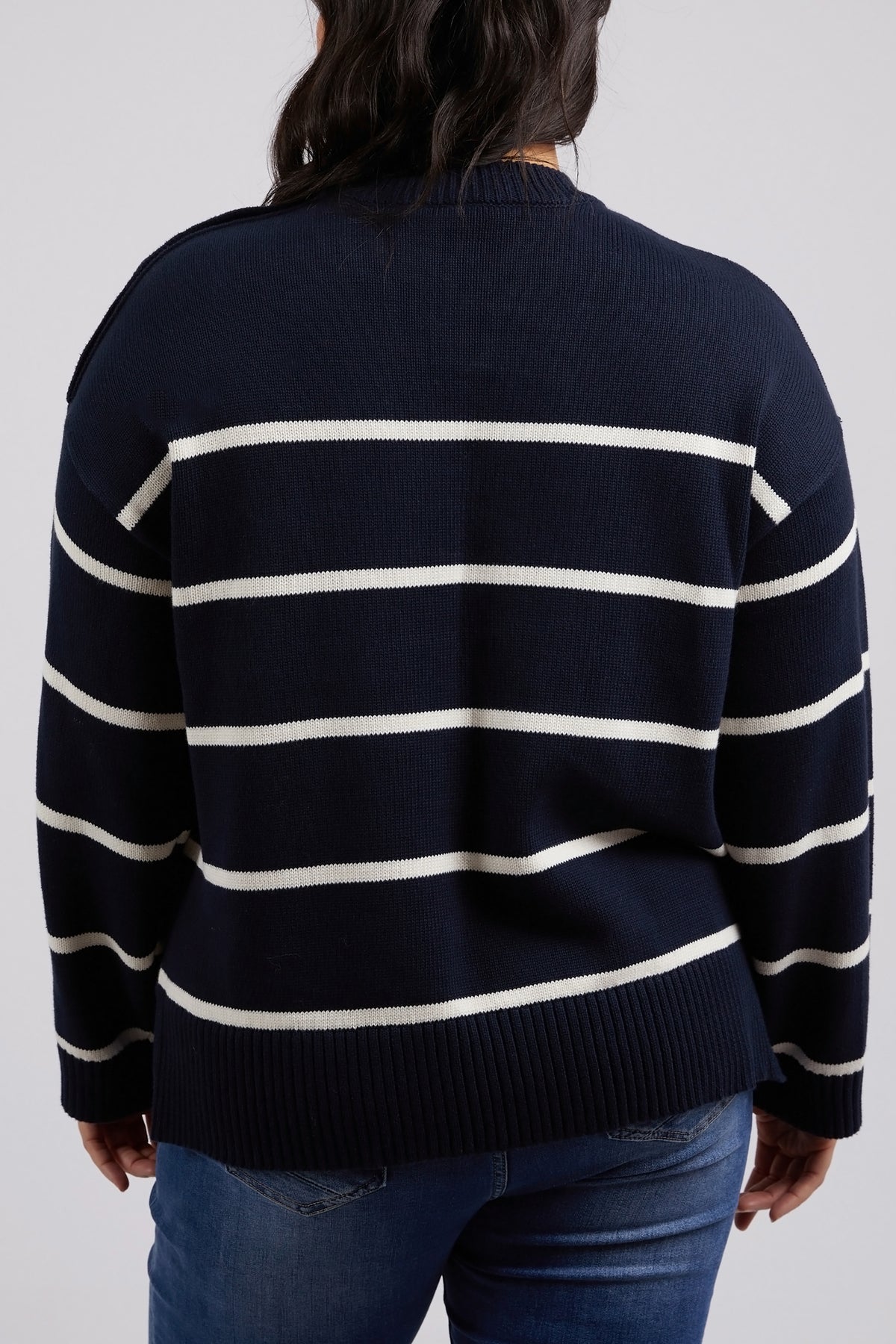 Iris Knit Navy & White Stripe