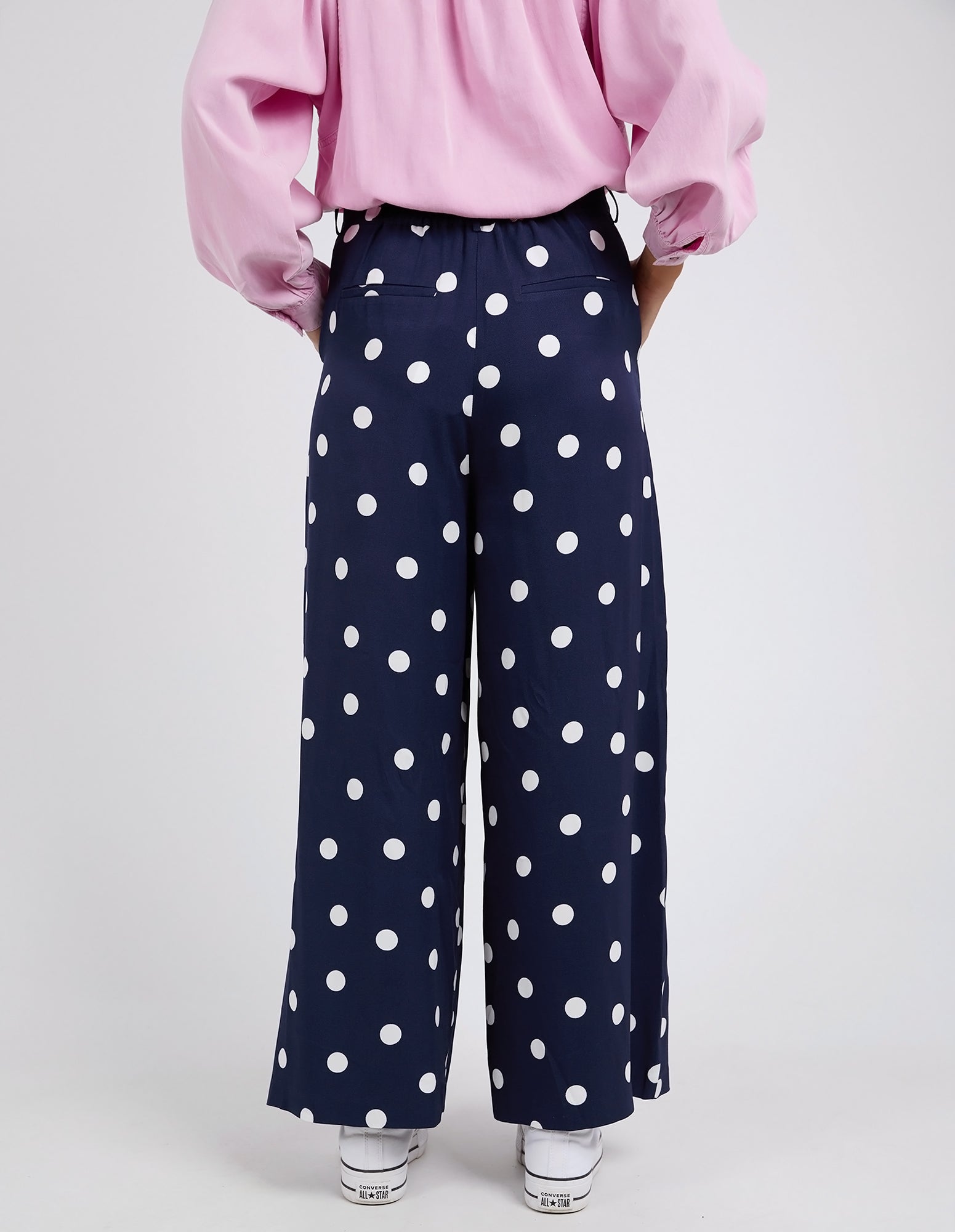 Dottie Pants Navy Spot Print